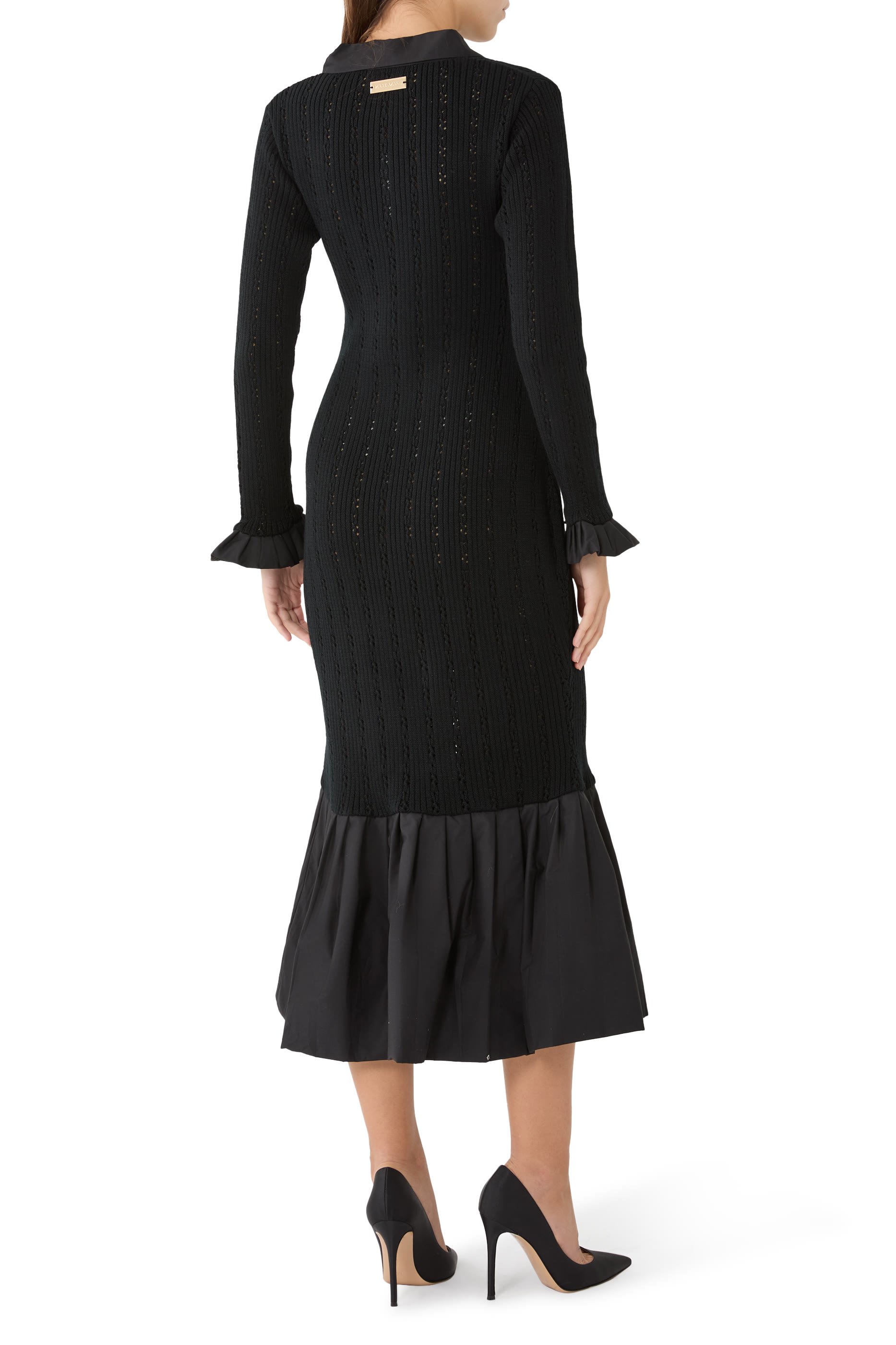 Crochet Knit Midi Dress