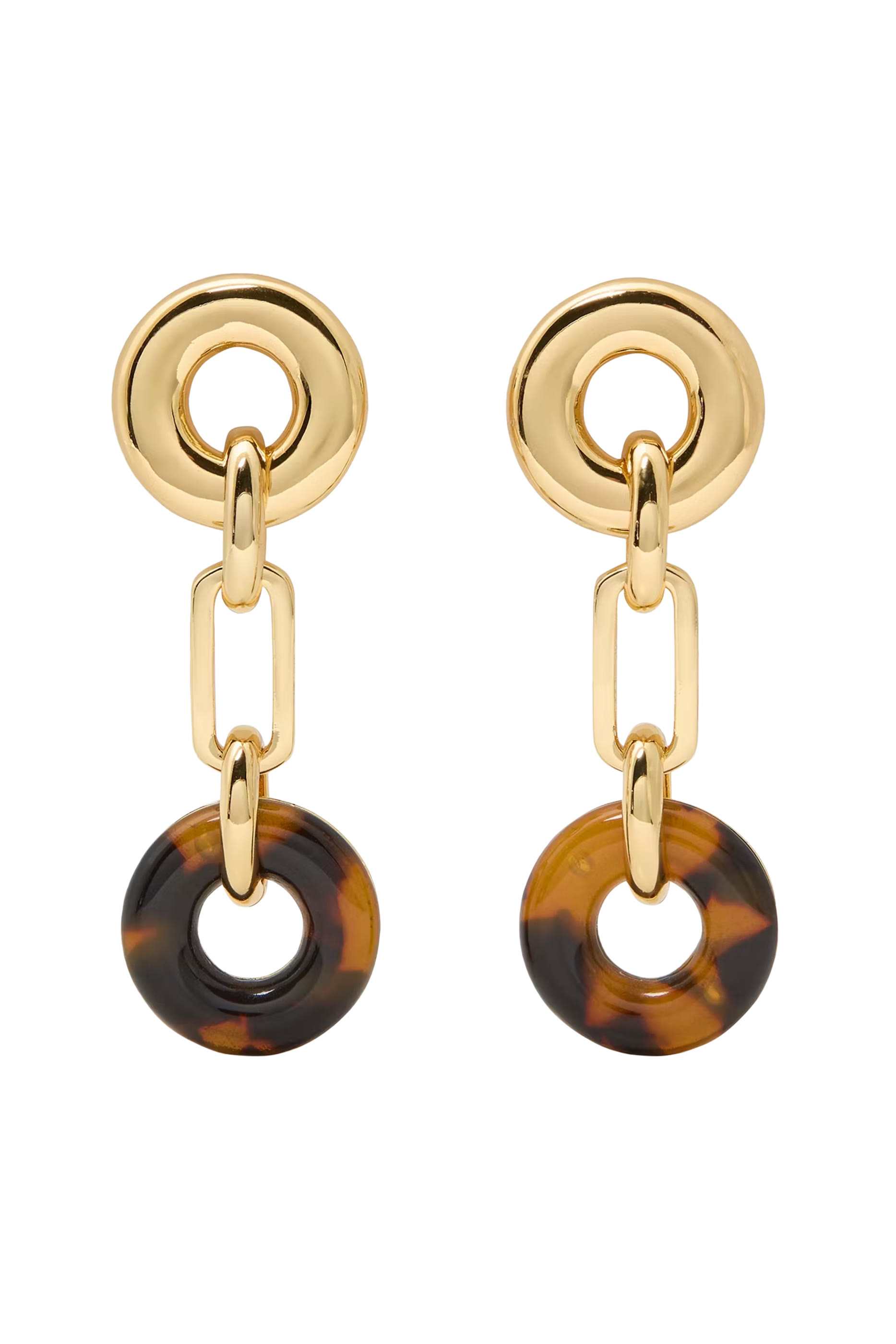 أقراط متدلية بحلقات متداخلة، أحجار زركونيا مكعبة وأسيتات ومشابك تيتانيوم