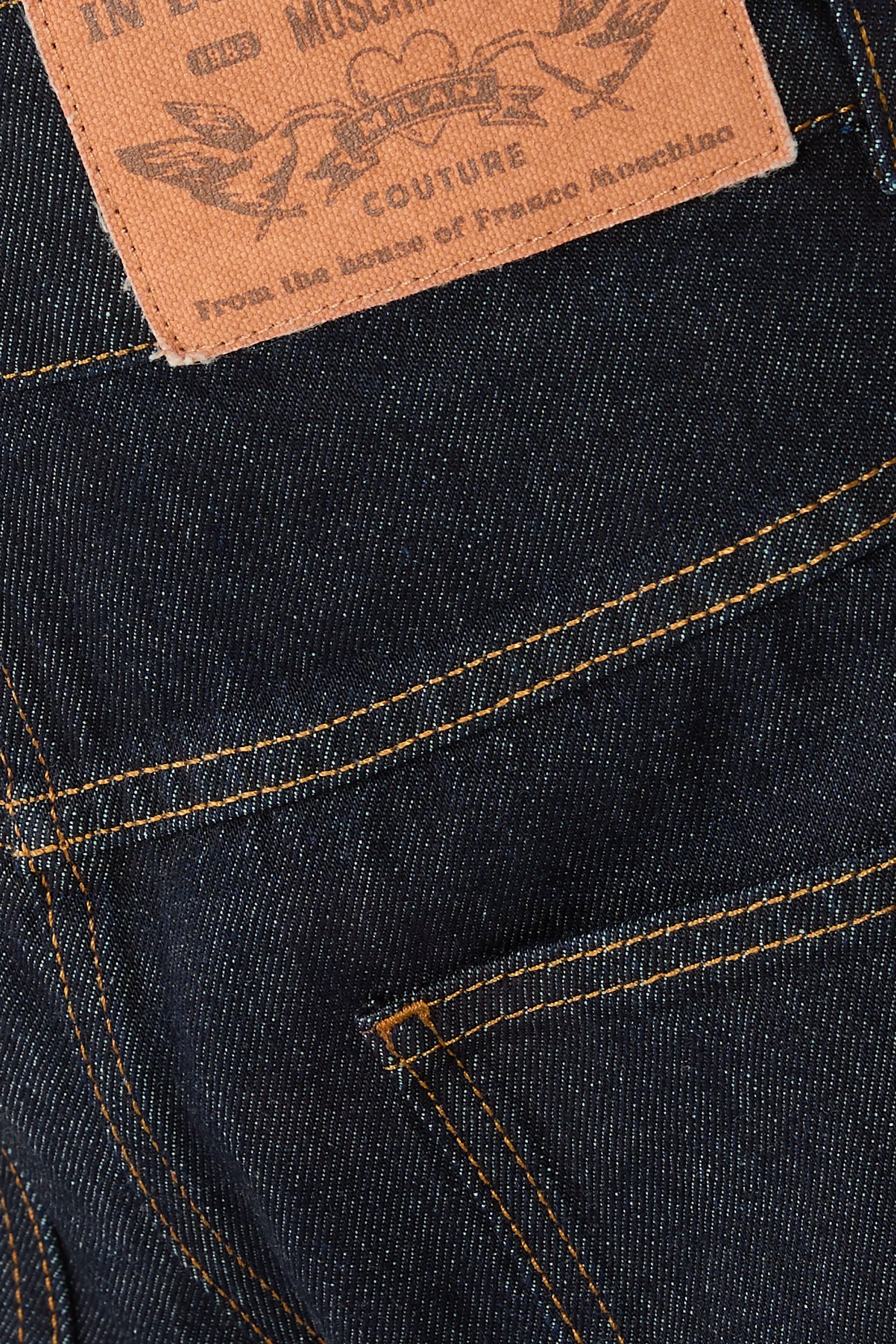 بنطال جينز بقصة ساق مستقيمة دنيم