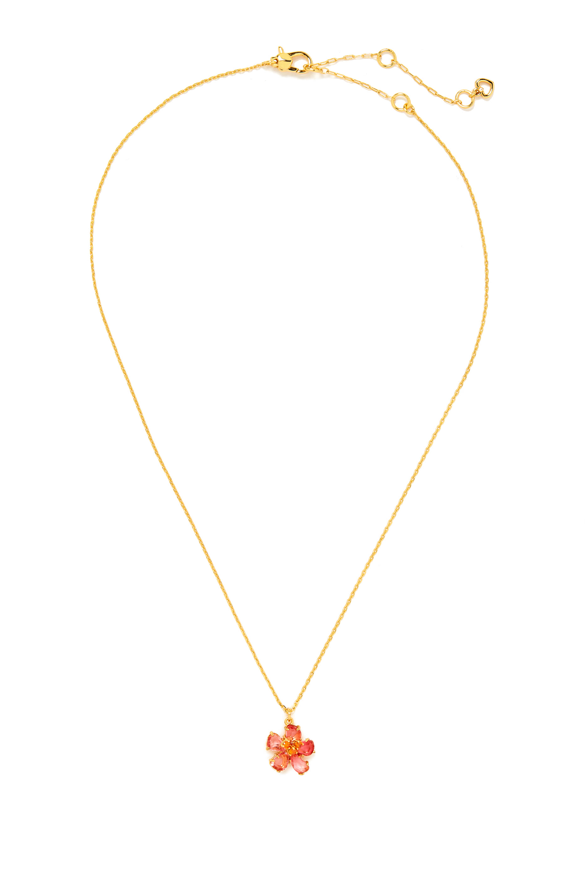 قلادة بارادايس بدلاية بتصميم زهرة صغيرة مرصعة بأحجار زركونيا مكعبة وأحجار زجاجية معدن مطلٍ