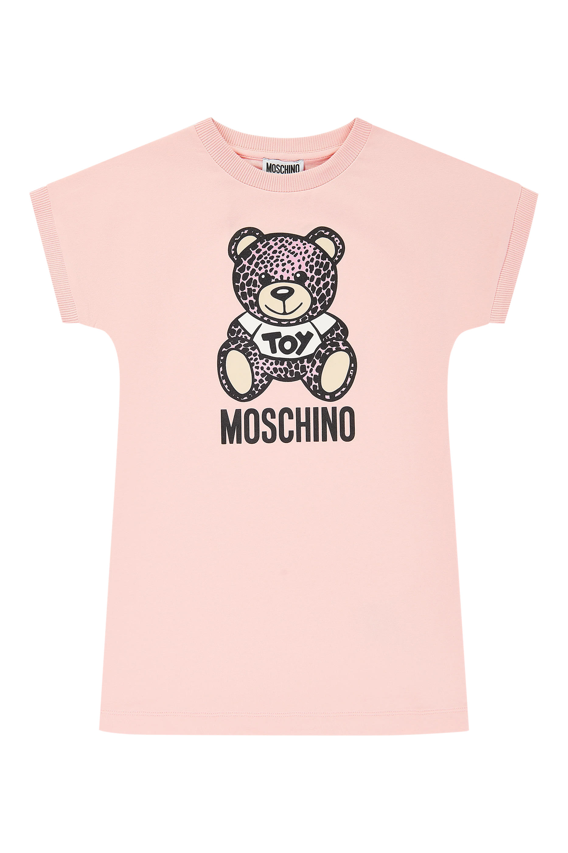 فستان بتصميم تيشيرت للأطفال بطبعة دب للأطفال