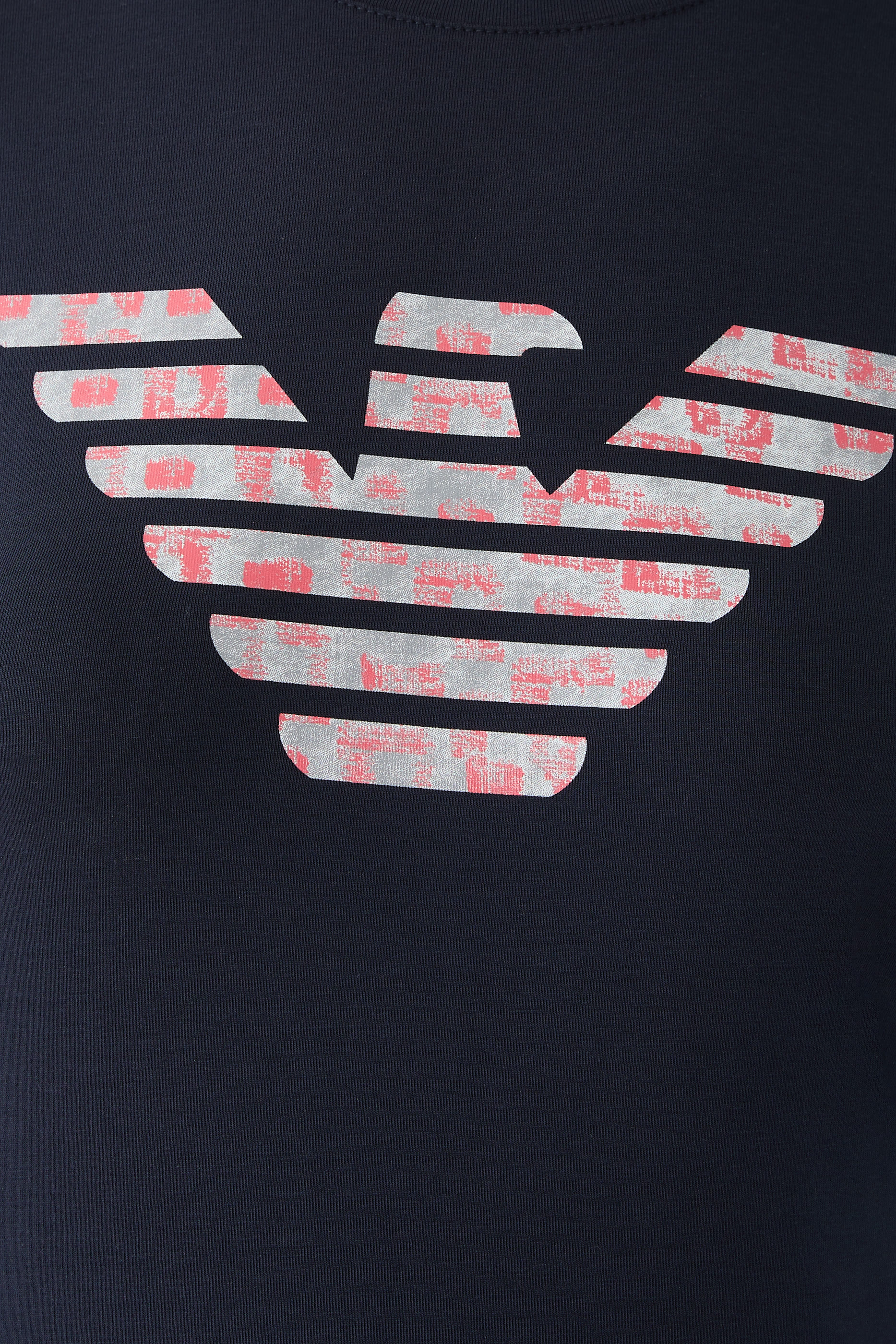 تيشيرت ايه اس في بقصة ضيقة وشعار الماركة بحجم كبير جبرسيه مطاطي