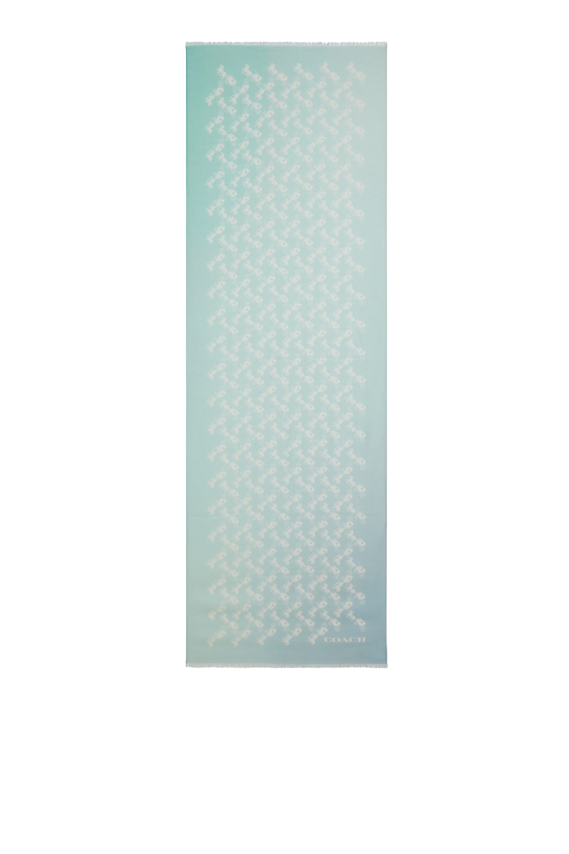 وشاح بنقشة العربة والحصان مزيج صوف