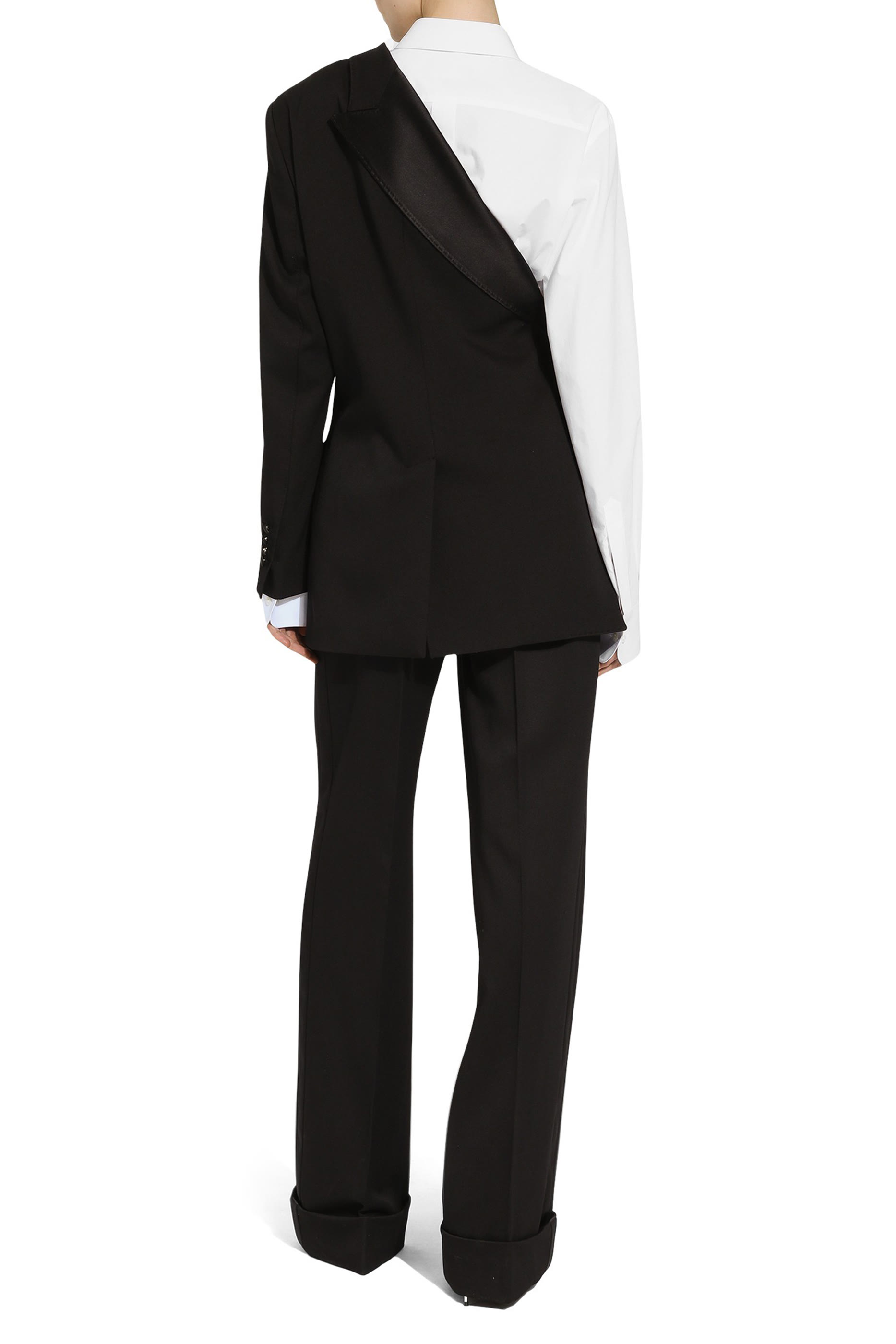 جاكيت غابردين صوف بكتف واحد