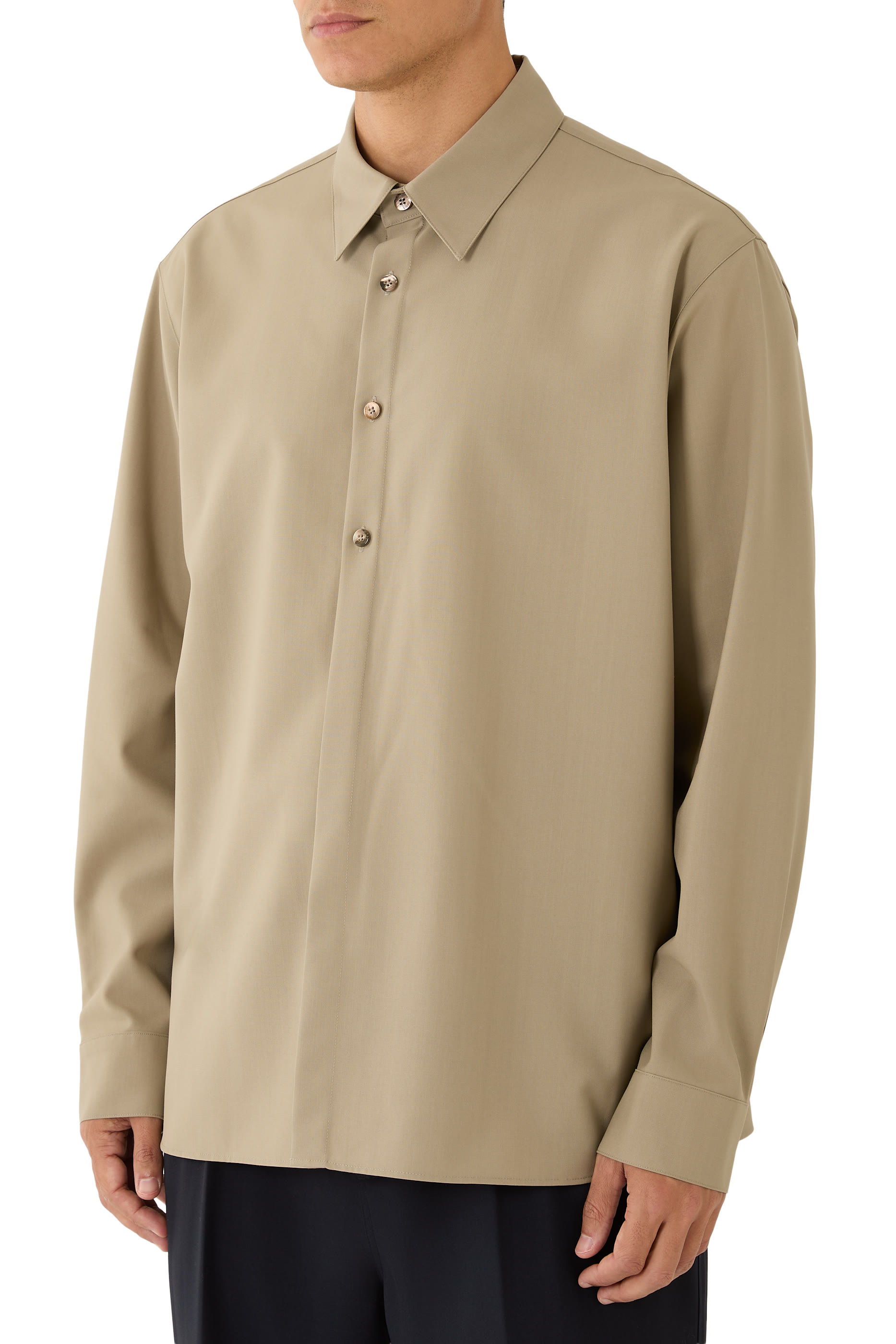 قميص كلاسيكي مزيج صوف