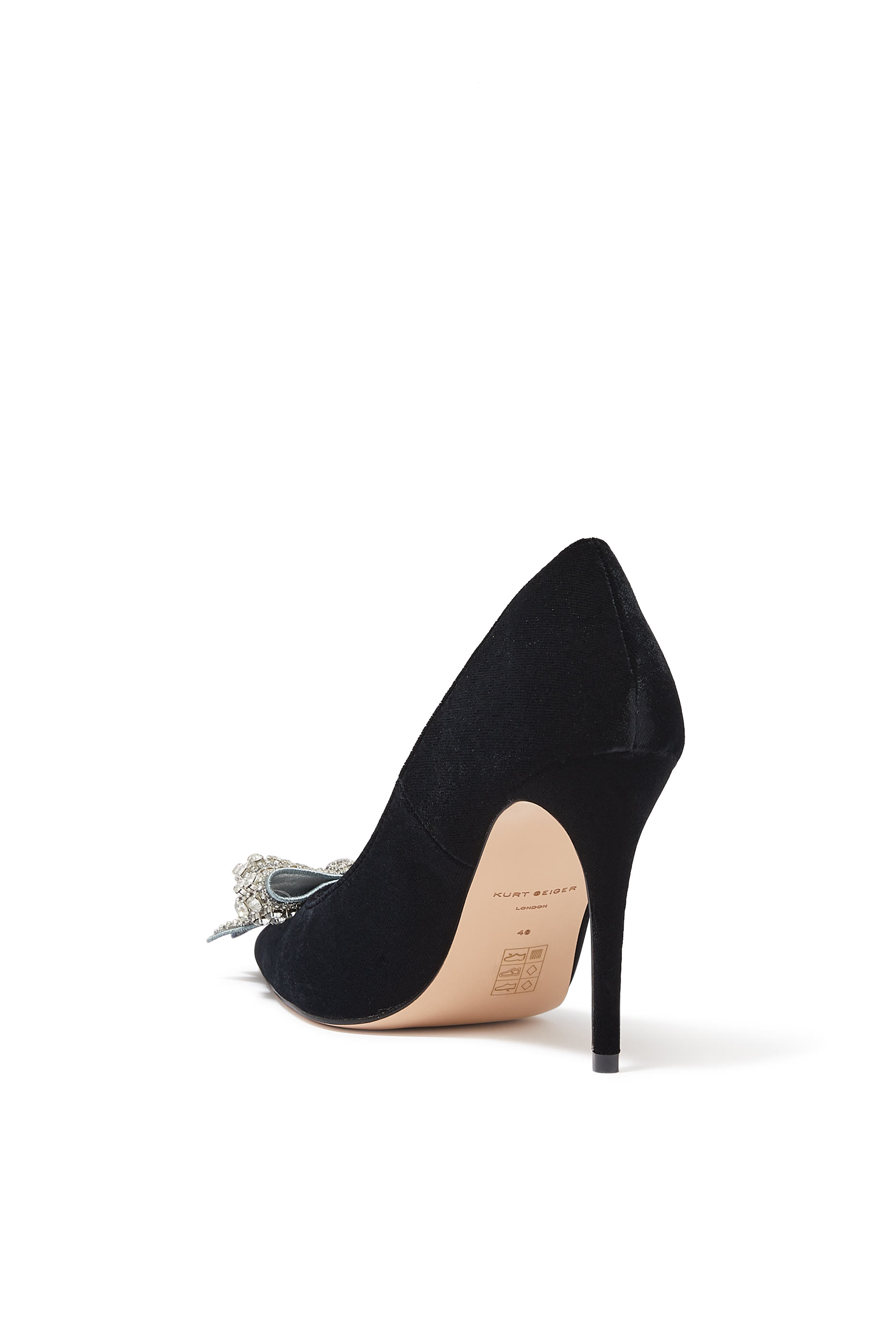 Belgravia 95 Bow Velvet Pumps