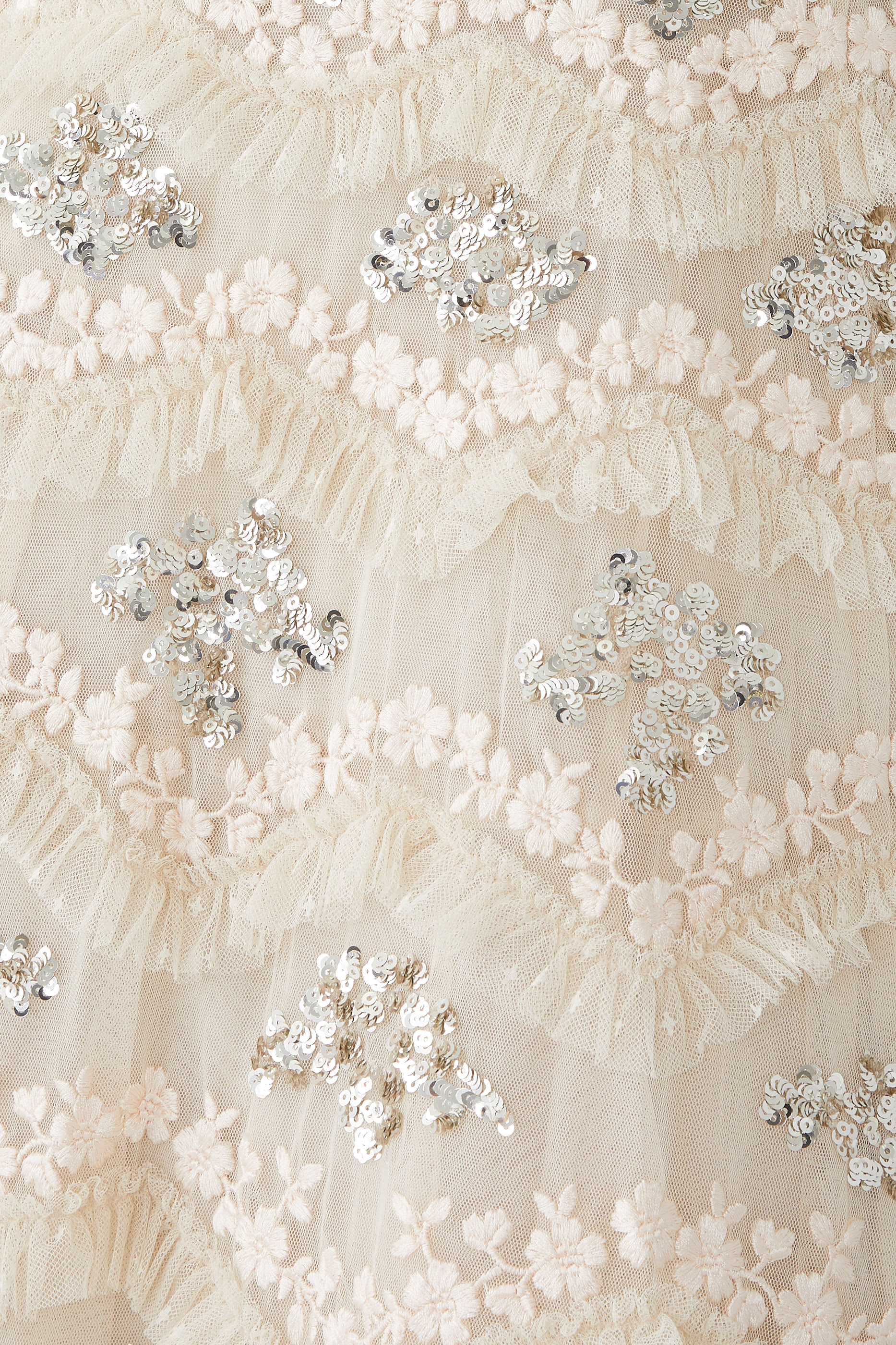 فستان سهرة ديزي مموج بطول الكاحل