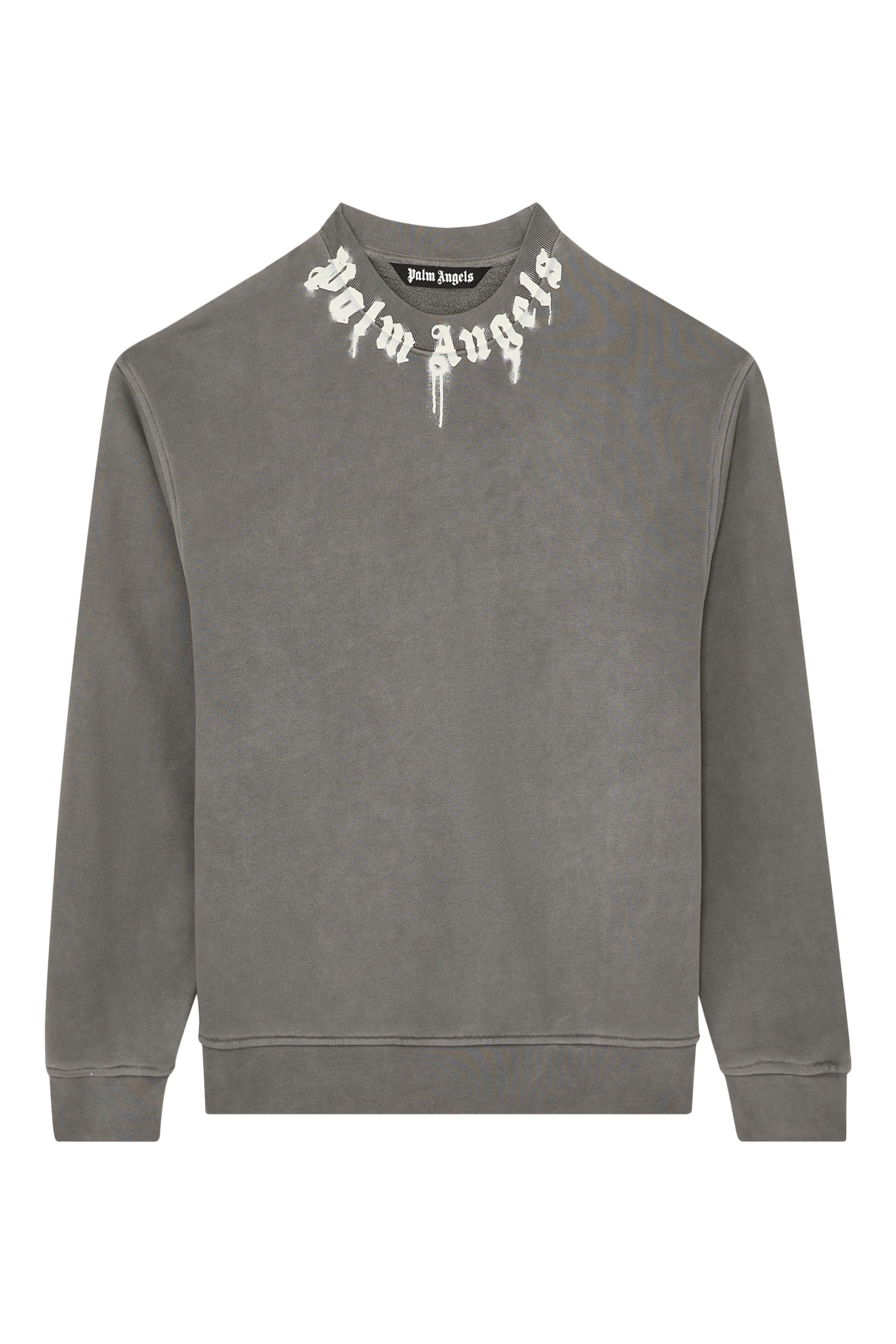 سويت شيرت بياقة ضيقة مزينة بشعار الماركة