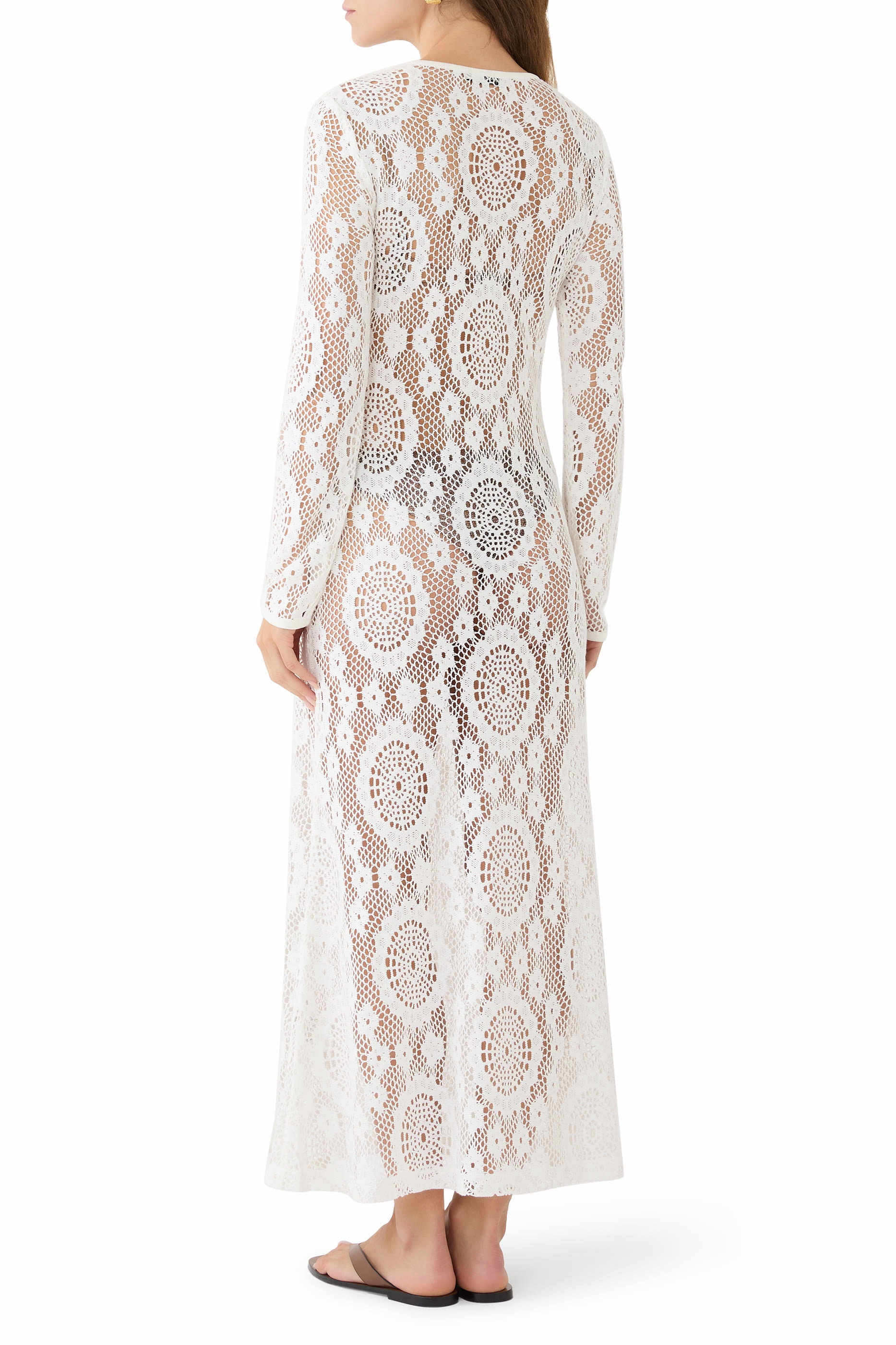 فستان هاوثورن بأربطة متوسط الطول