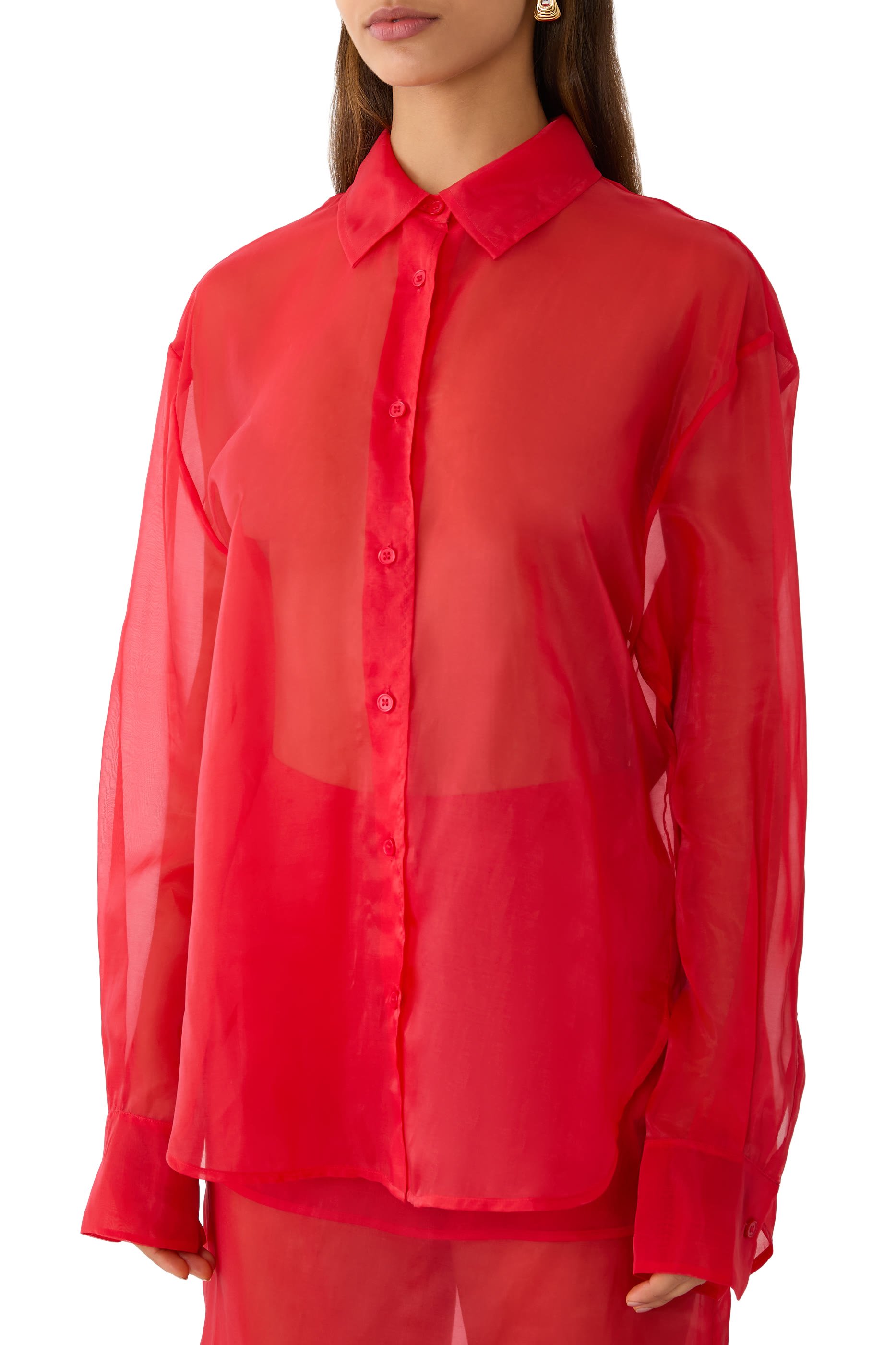 قميص بيري شفاف