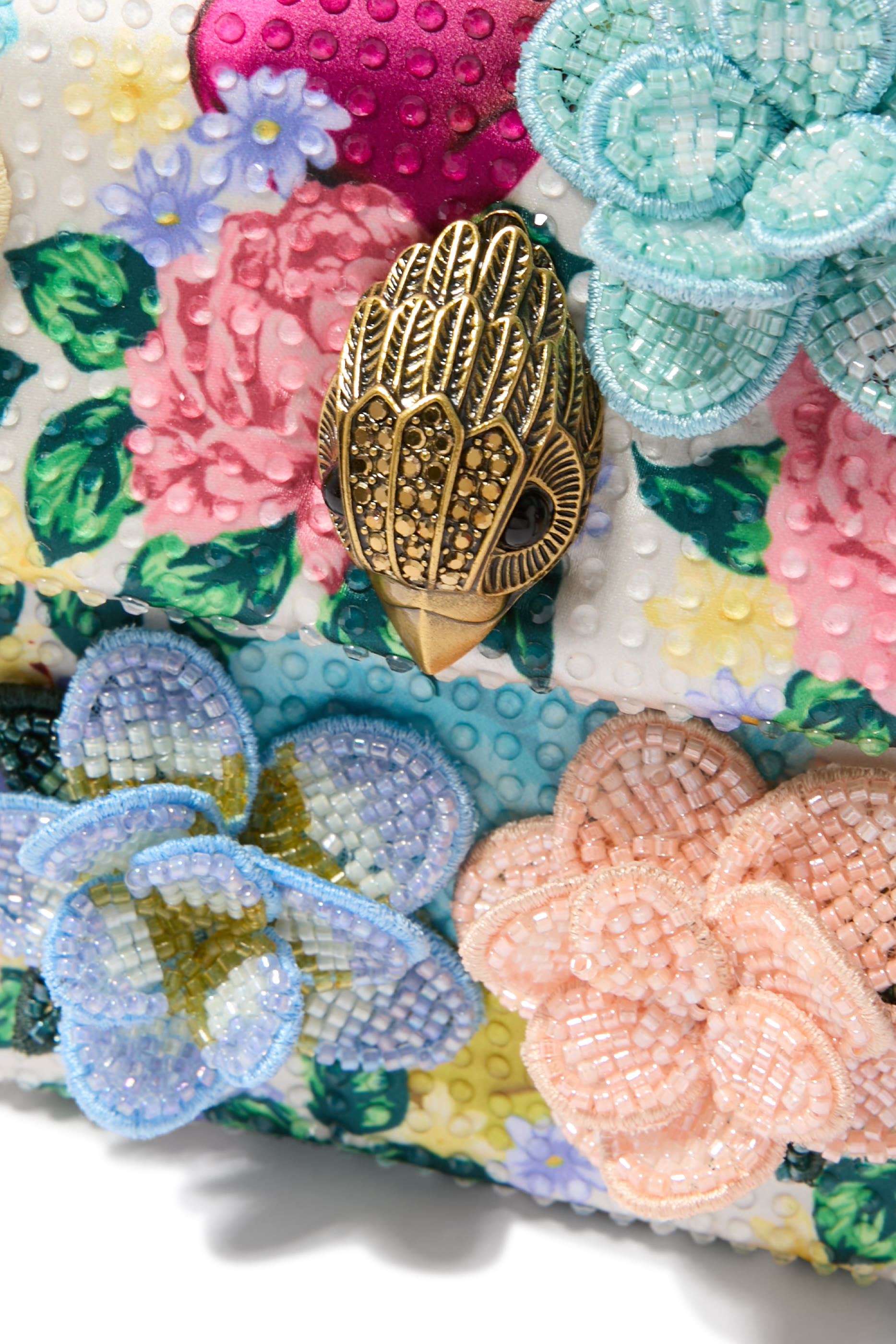 حقيبة كتف كنسنغتون صغيرة مزينة بتفاصيل أزهار