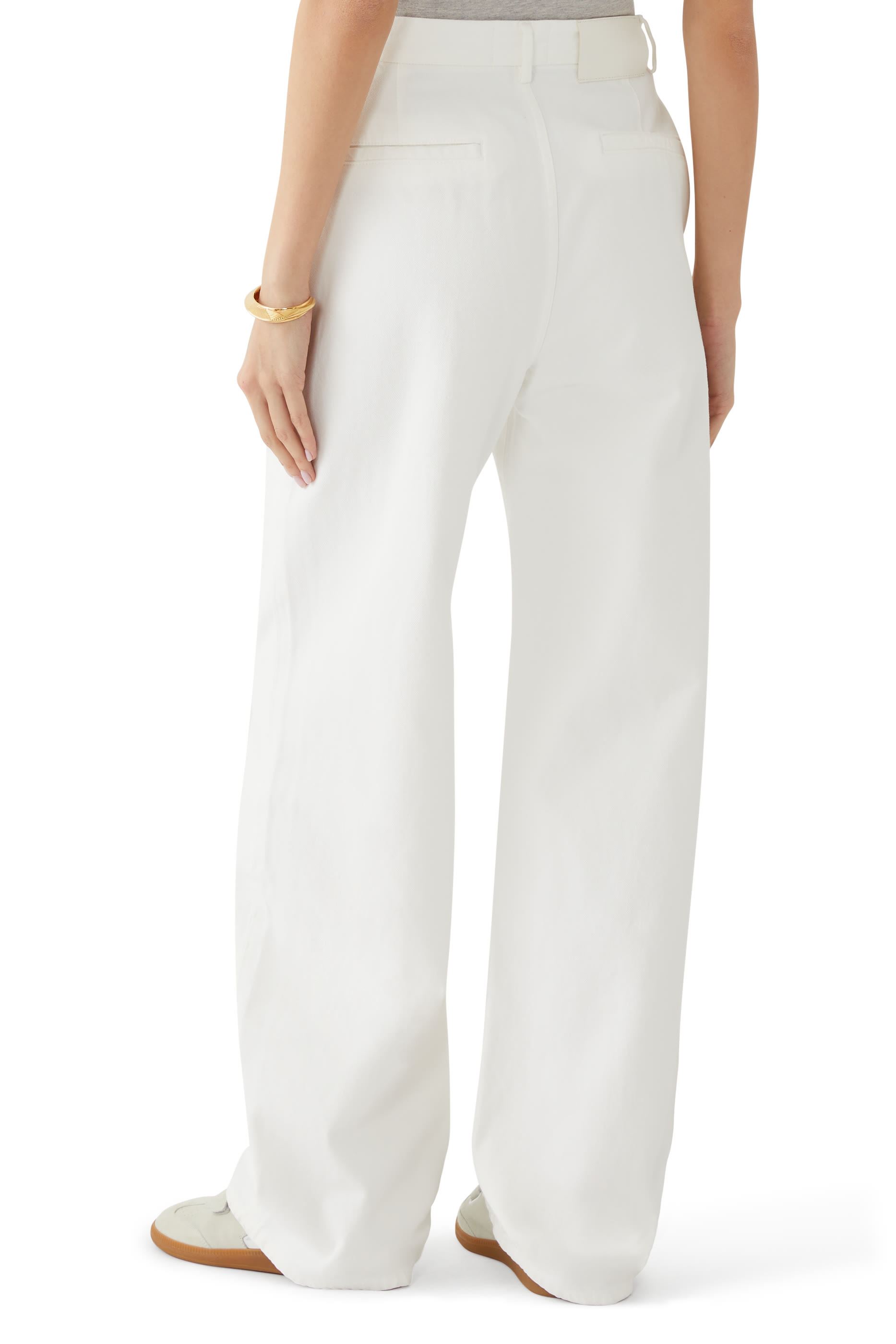 بنطال جينز بقصة ساق واسعة دنيم