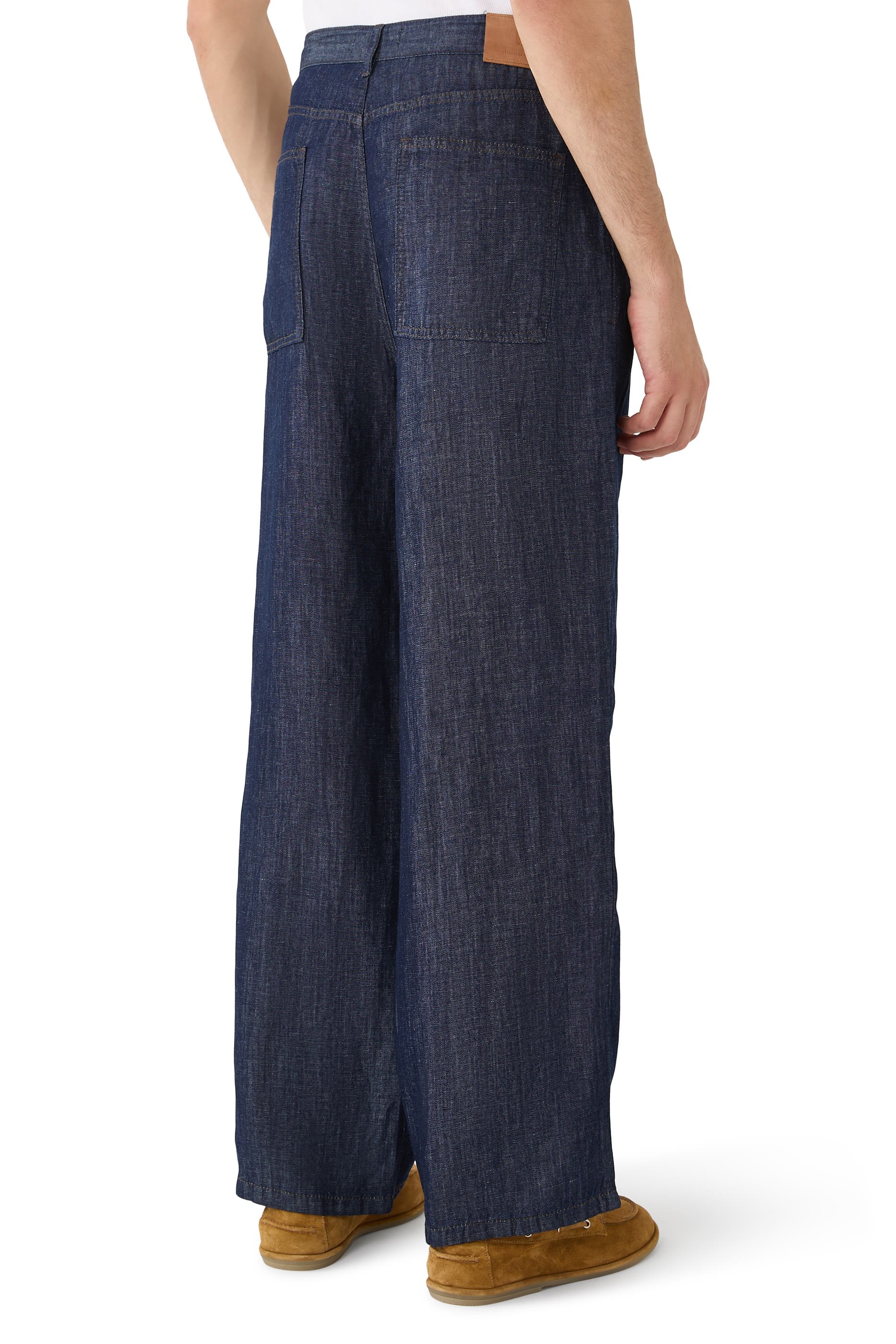 بنطال جينز بقصة مستقيمة دنيم