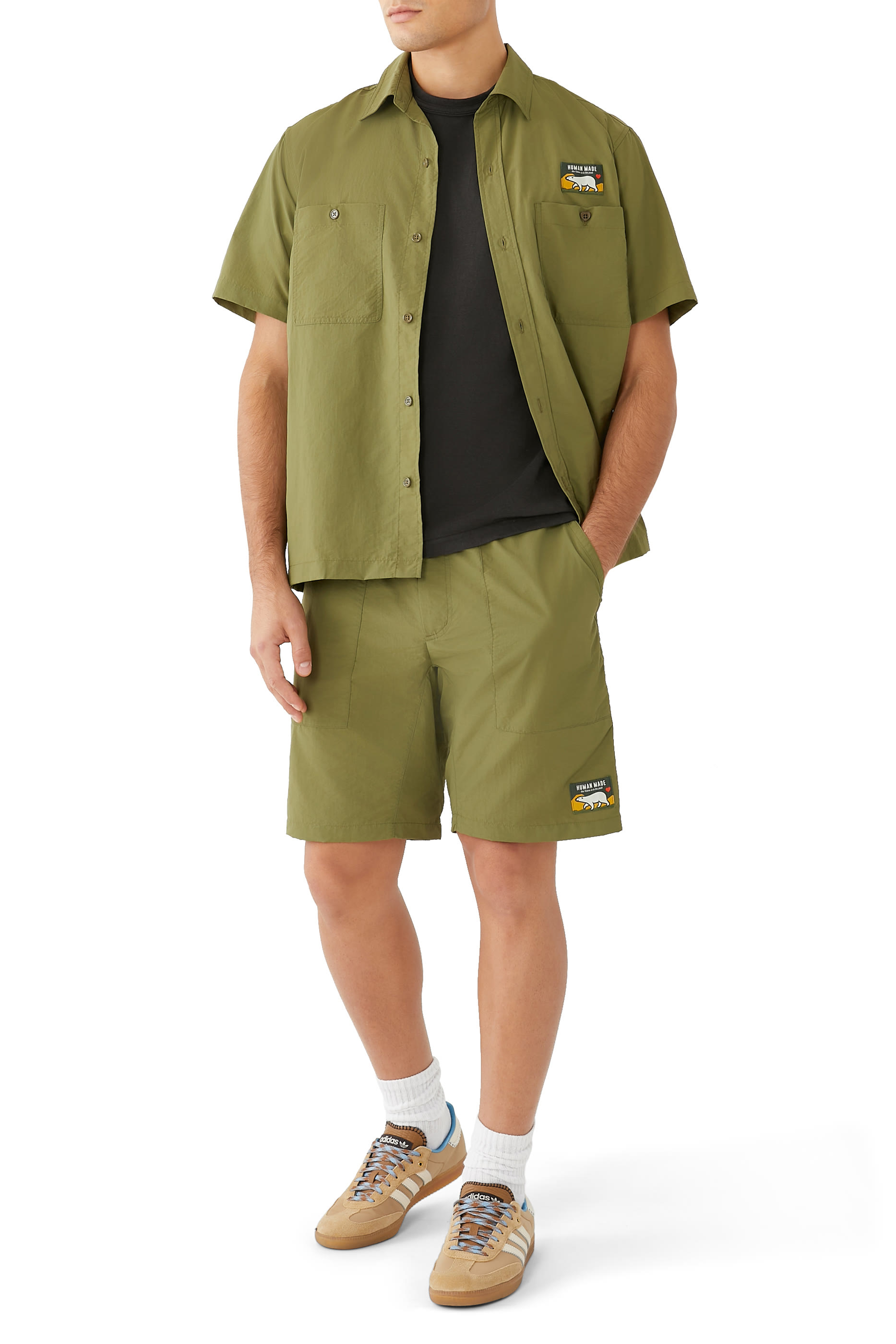 قميص بأكمام قصيرة نايلون