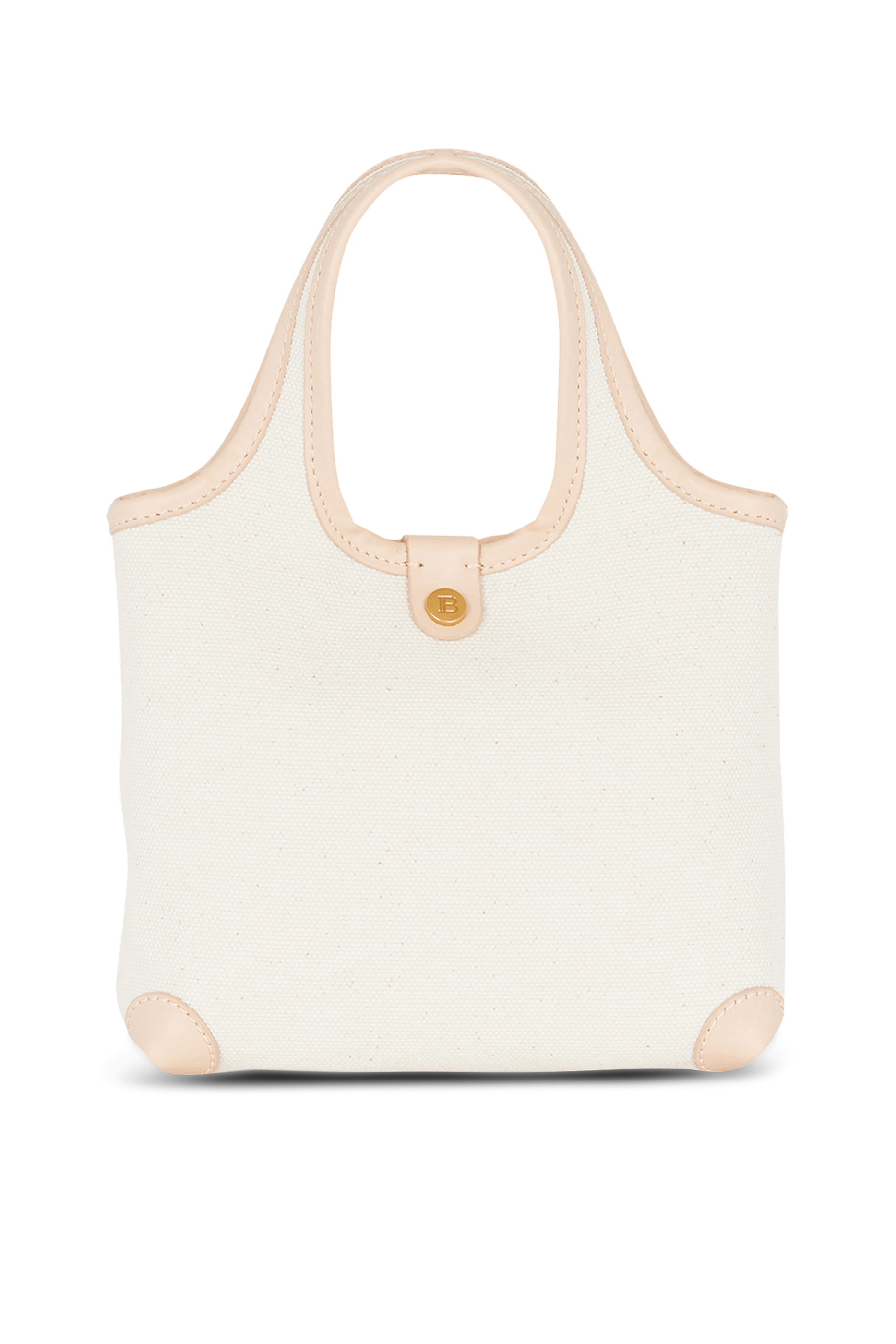 حقيبة يد بي ارمي صغيرة جلد وقماش قنب