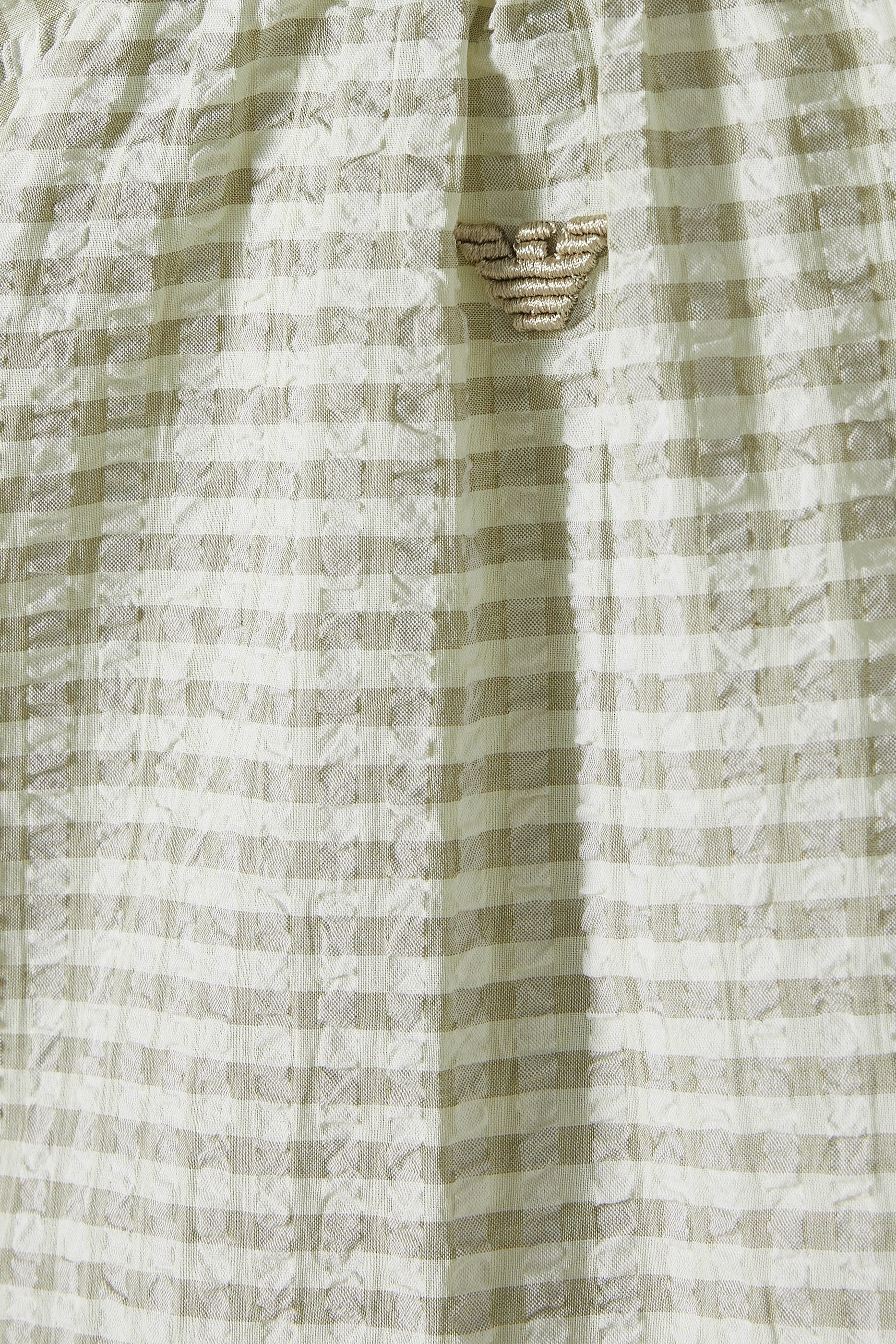 طقم بلوزة وشورت بنقشة مربعات للأطفال