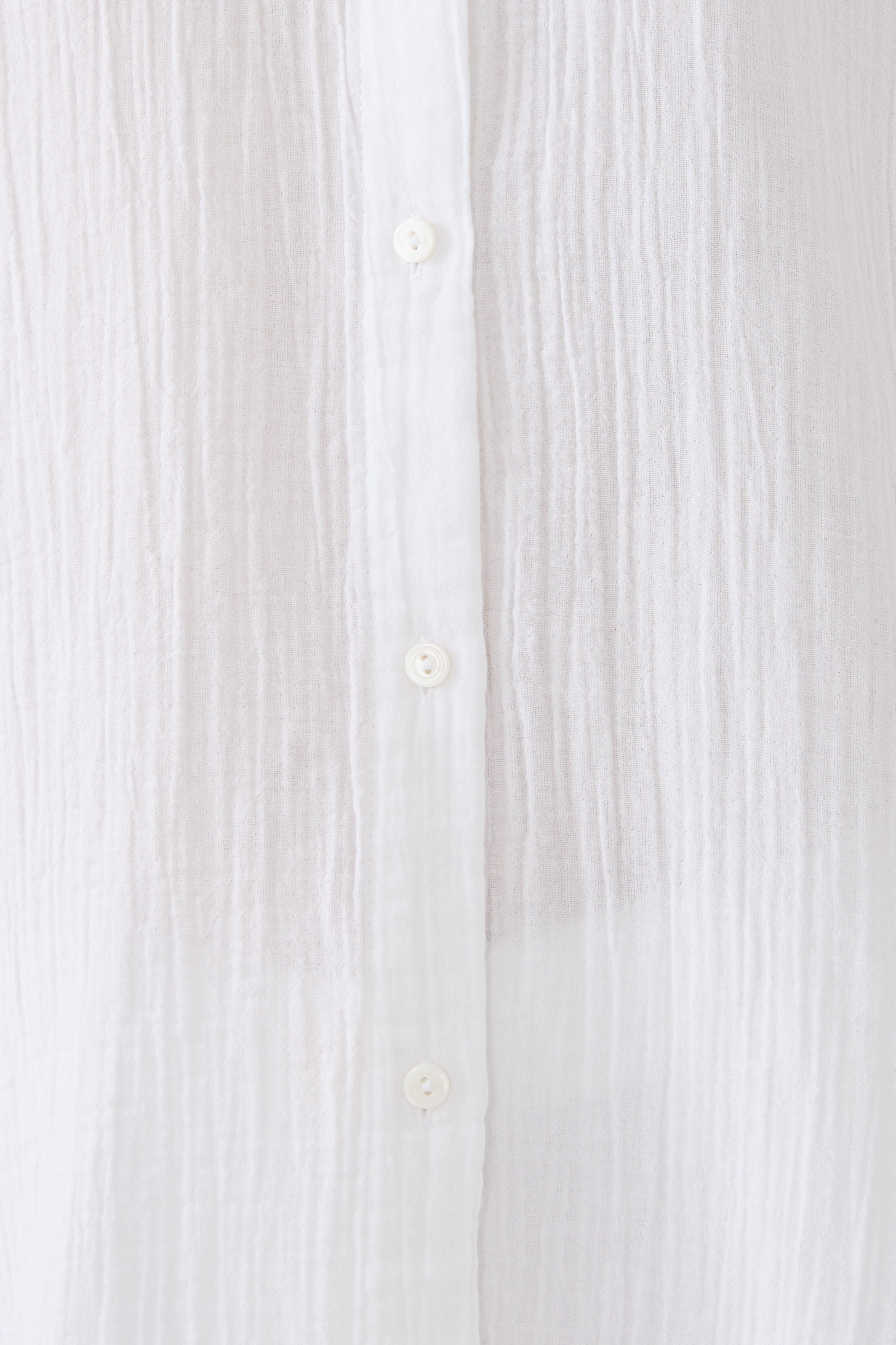 قميص بياقة بتصميم مموج قطن عضوي