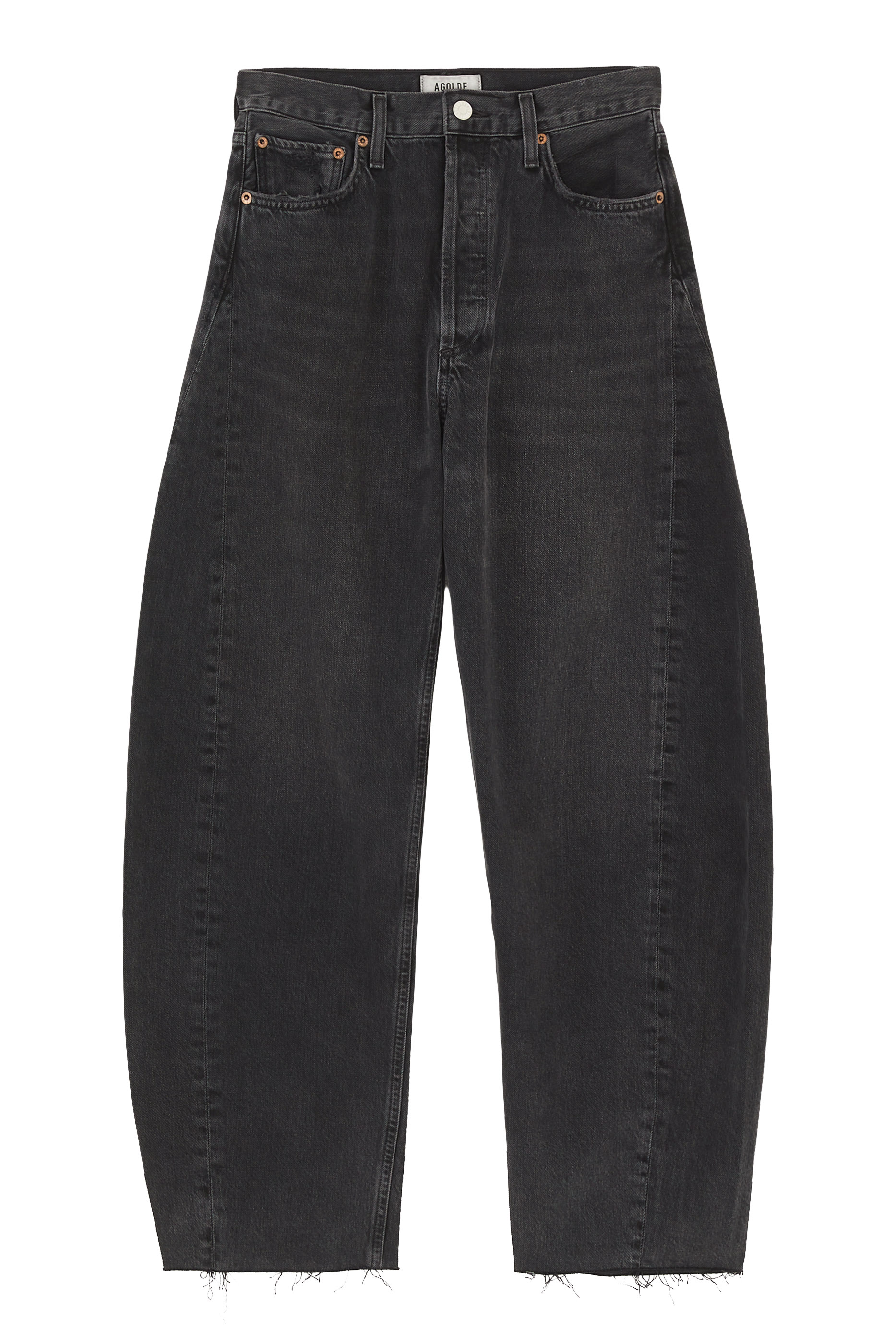 بنطال لونا بقصة ساق واسعة