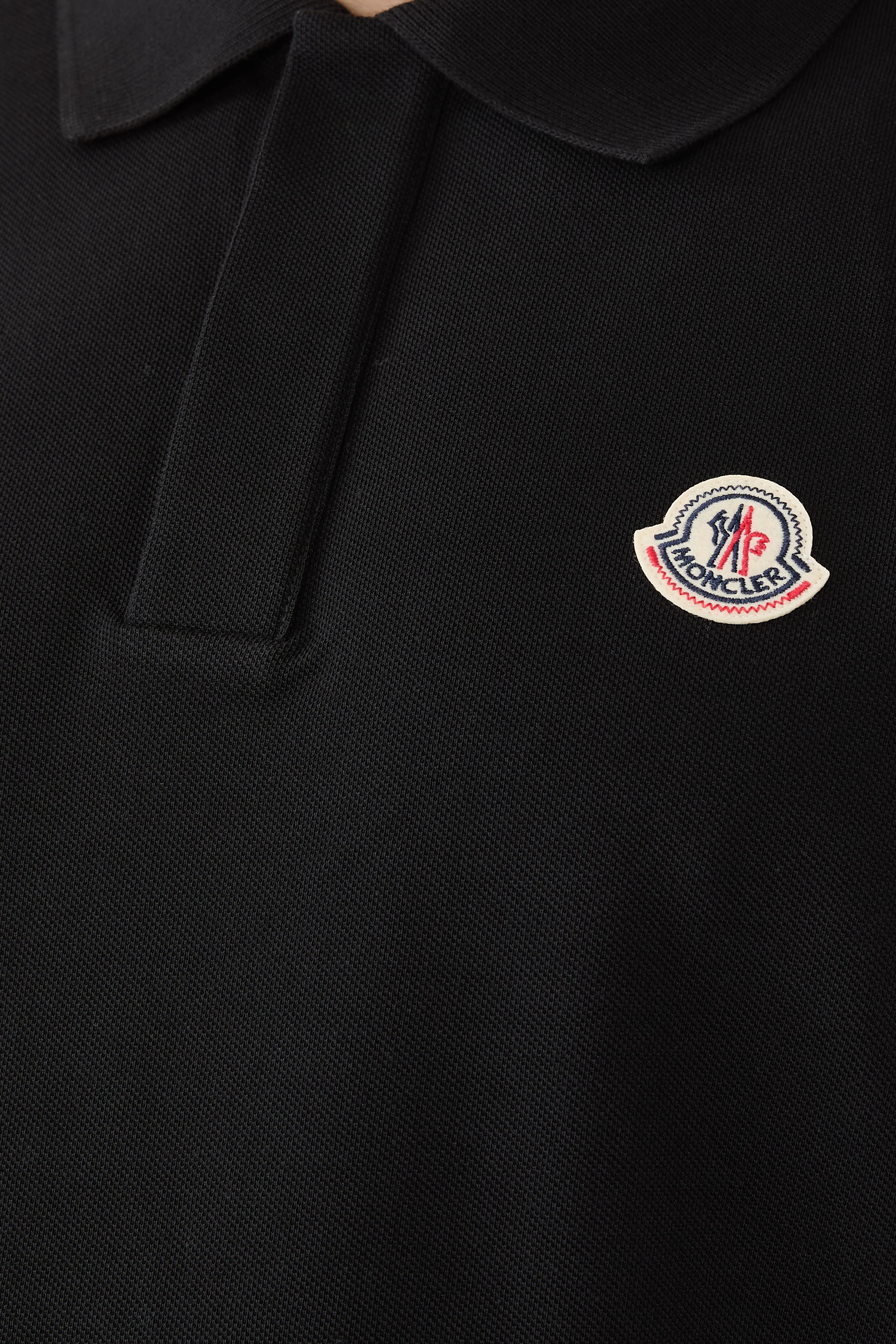 قميص بولو برقعة شعار الماركة قطن بيكيه