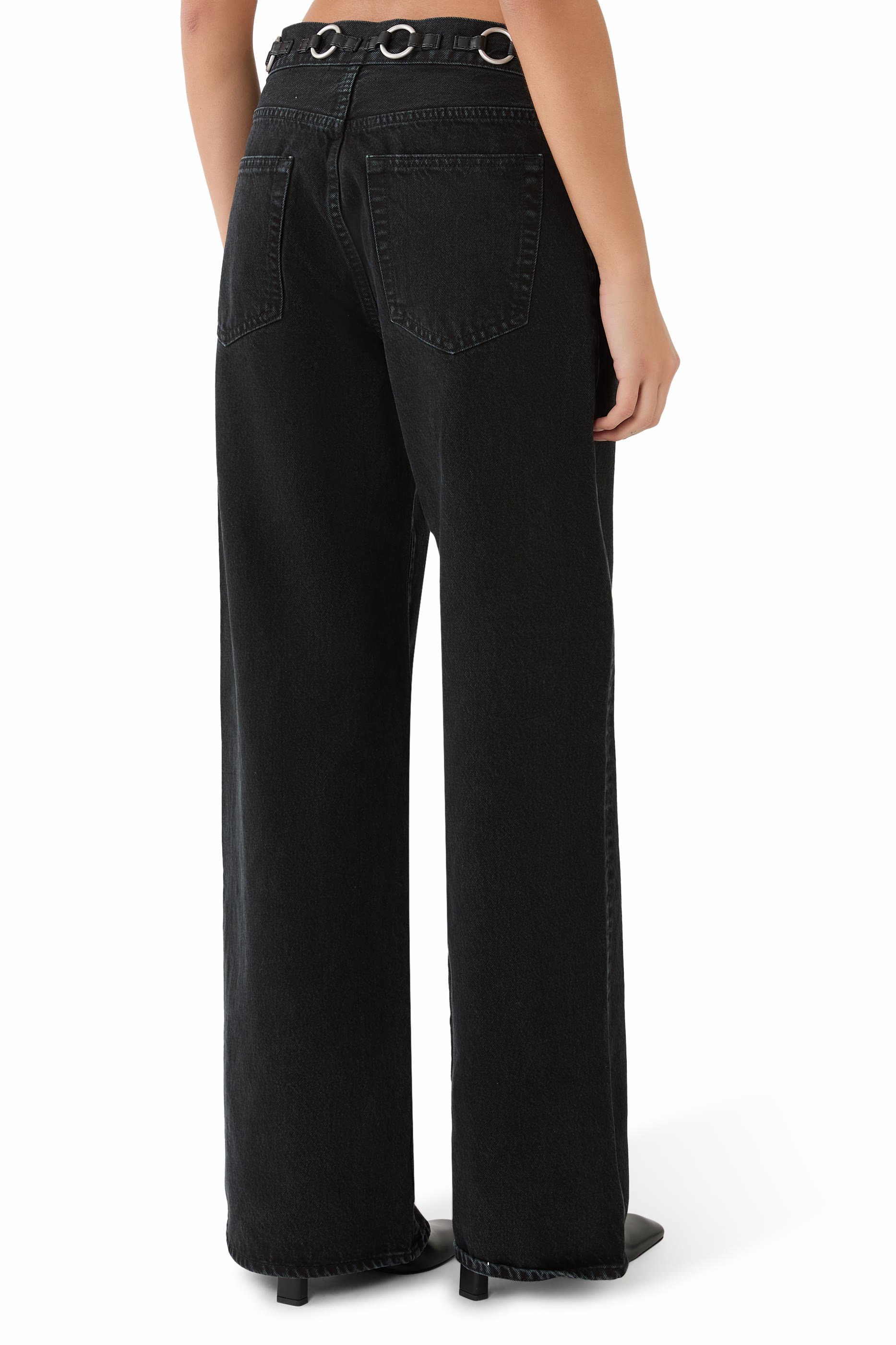 بنطال جينز سترول بحلي بتصميم حرف O