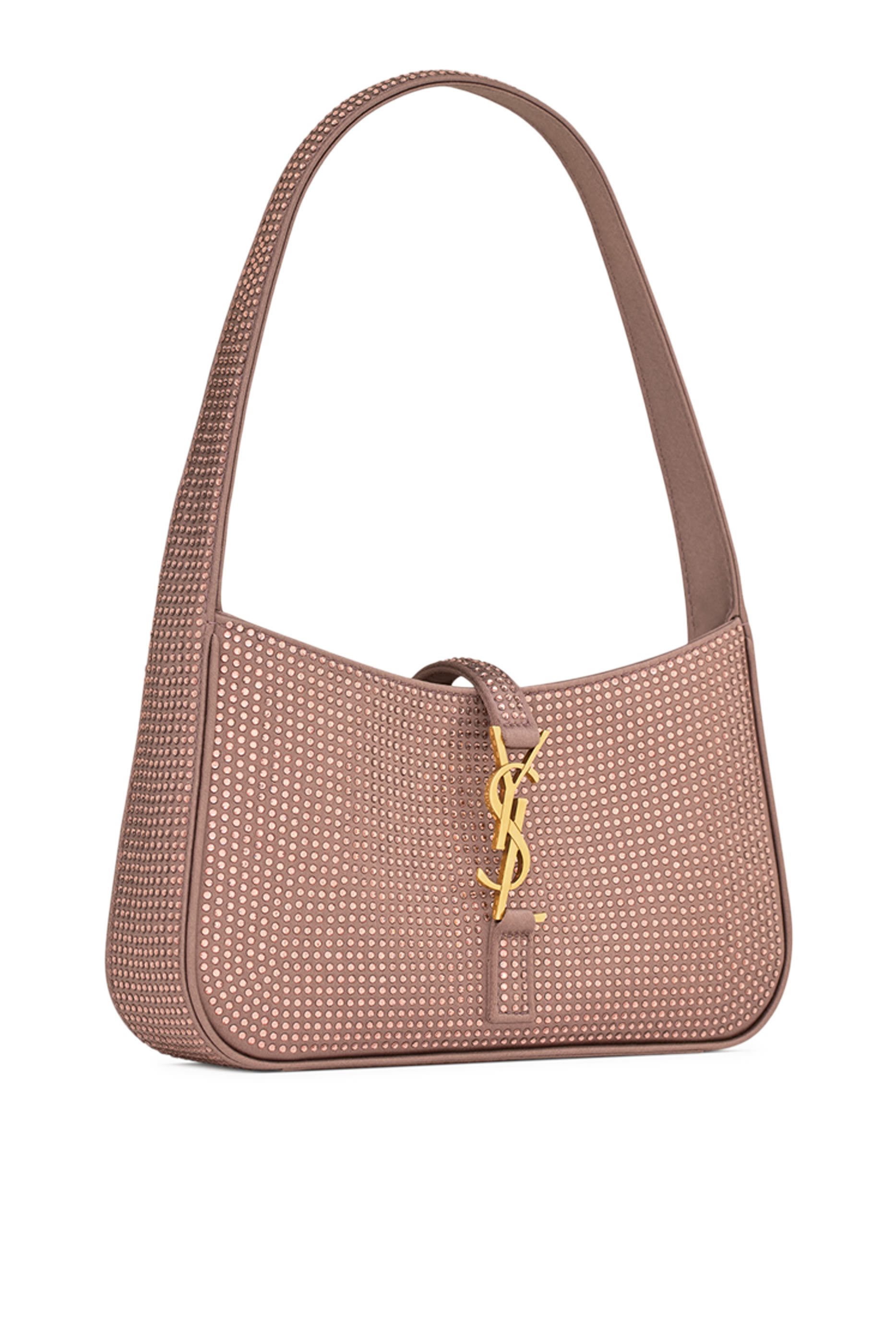 حقيبة لو 5 ايه 7 صغيرة ستان مرصع بالكريستال