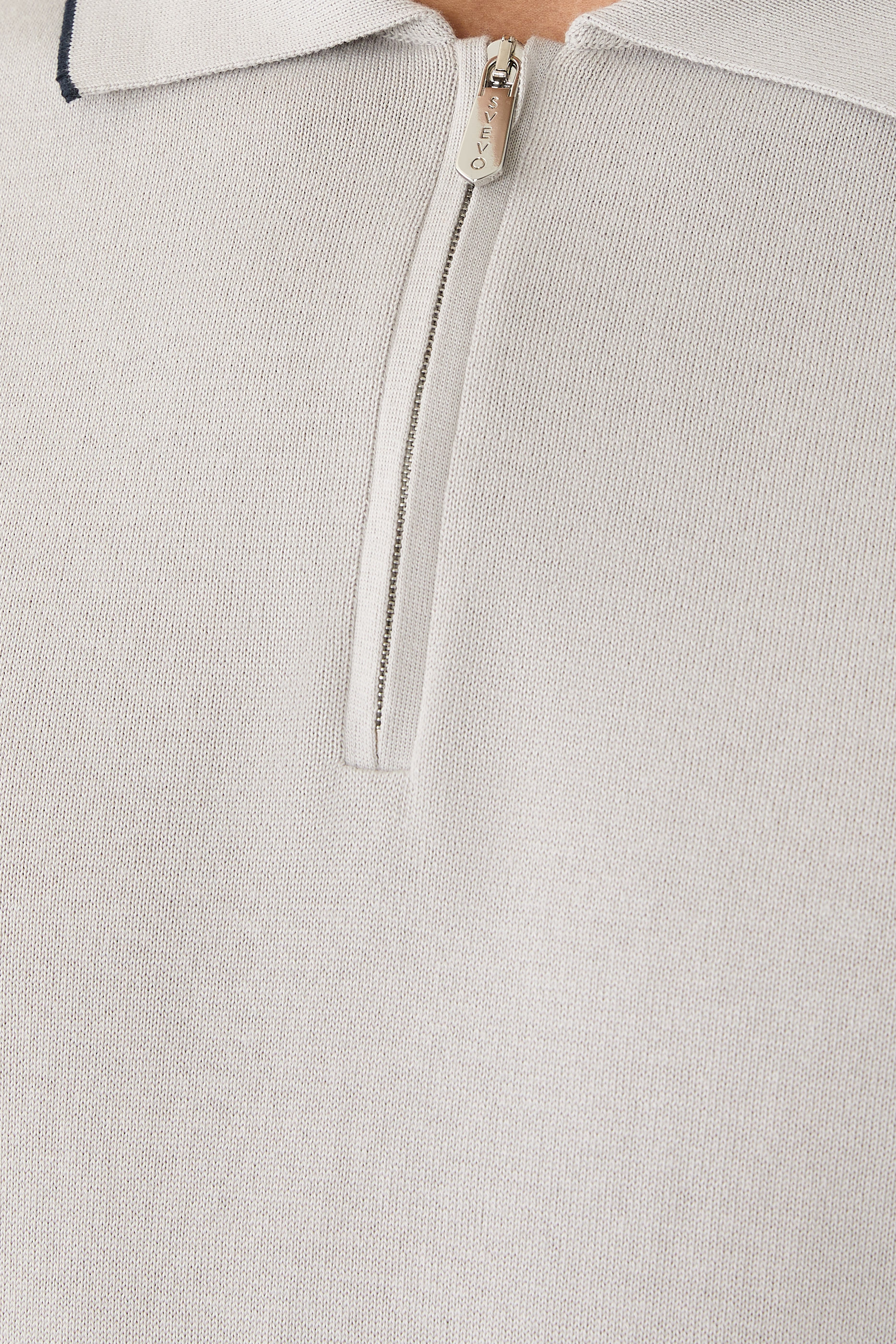 قميص بولو منسوج بسحاب