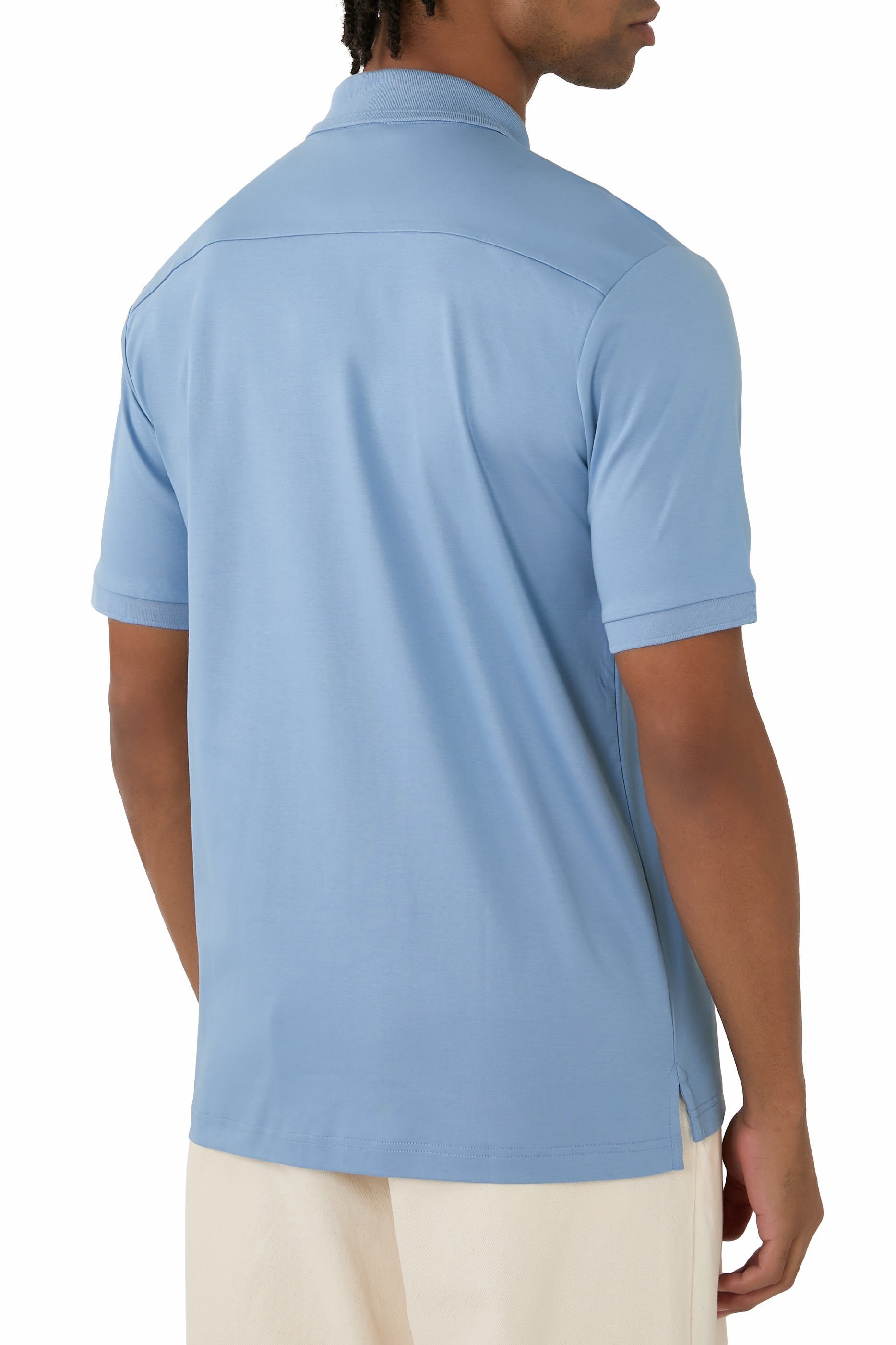 قميص بولو قطن بنسيج متشابك