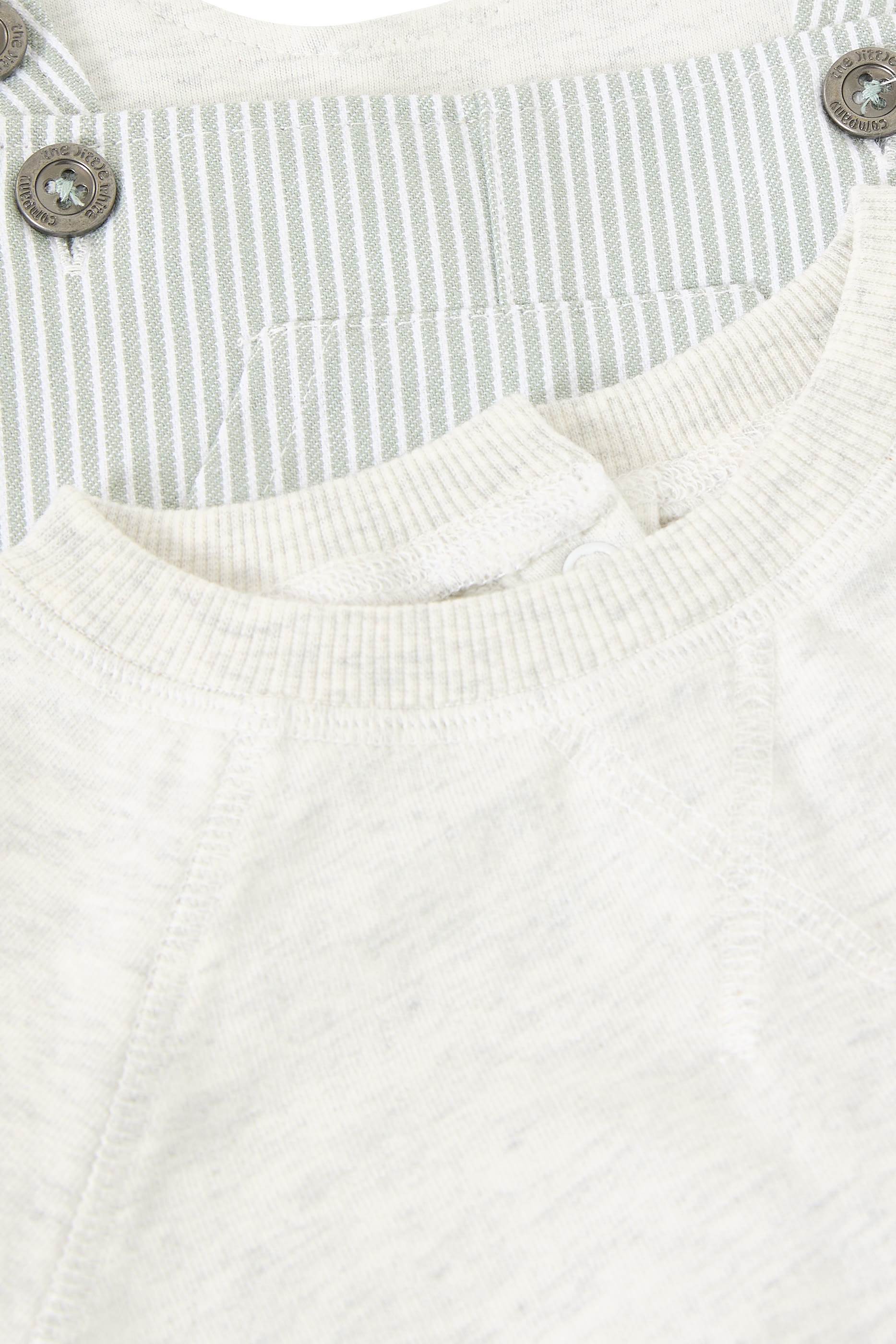 طقم سويت شيرت ودنغري مخطط تويل للأطفال