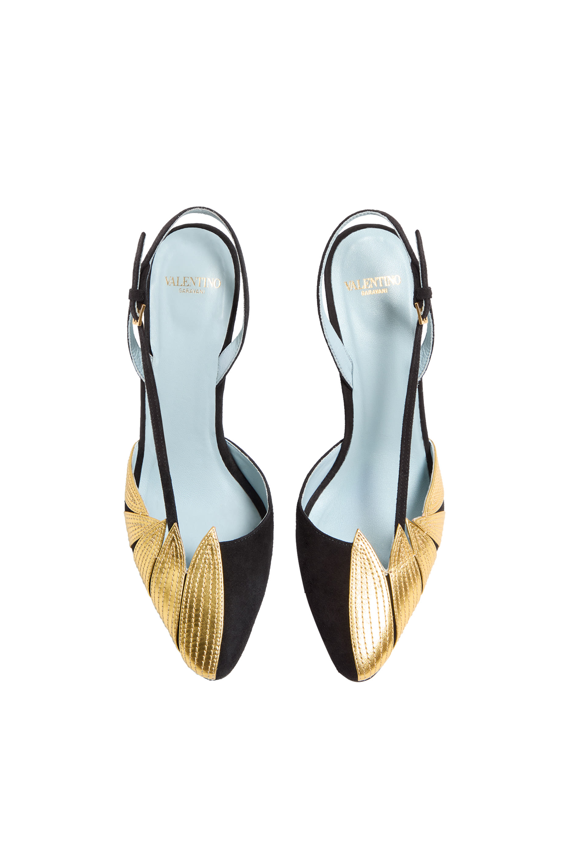 حذاء كلاسيكي شمواه 90 بسير خلفي وأجزاء بتصميم أوراق