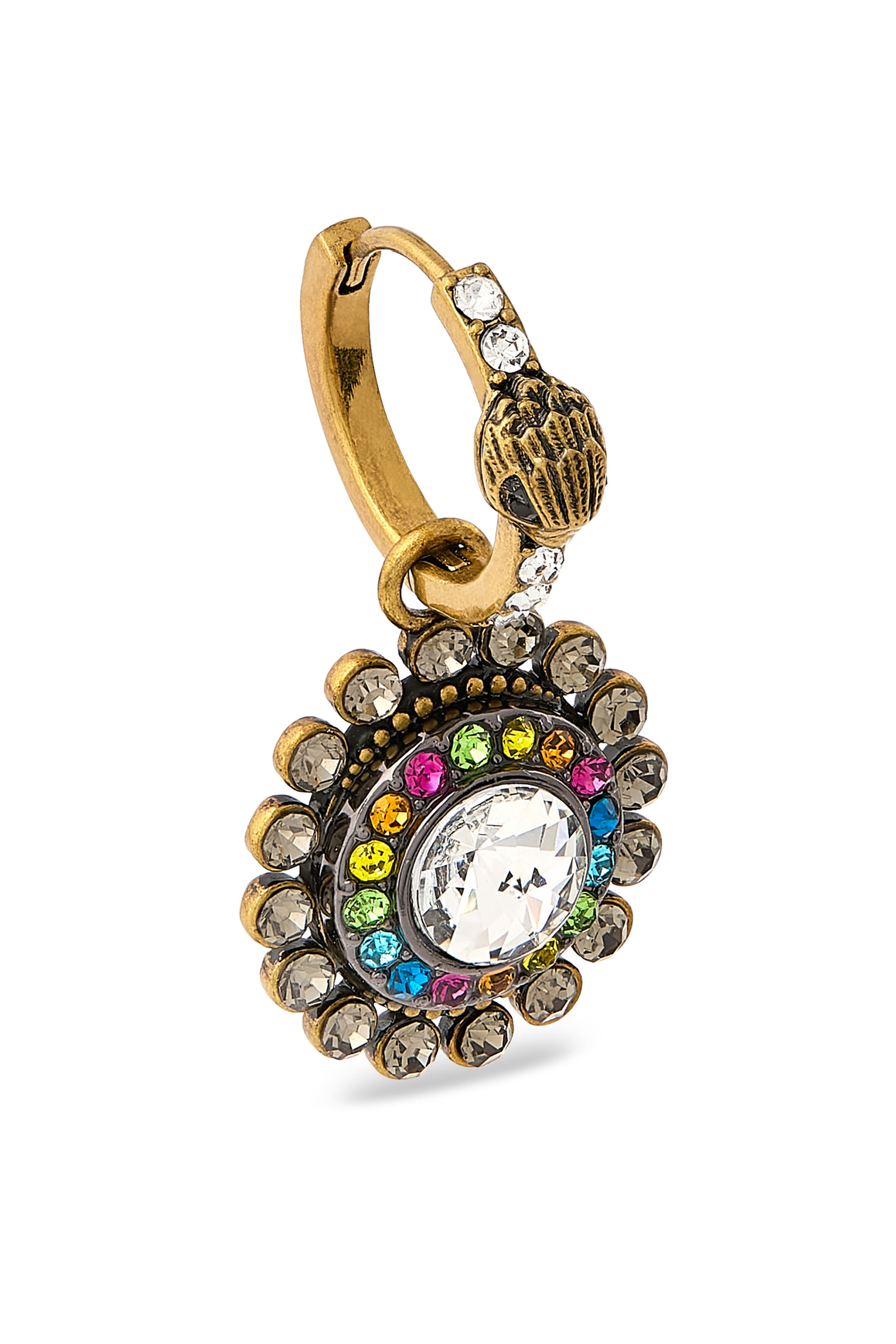 أقراط أوكتافيا مرصعة بكريستال، نحاس