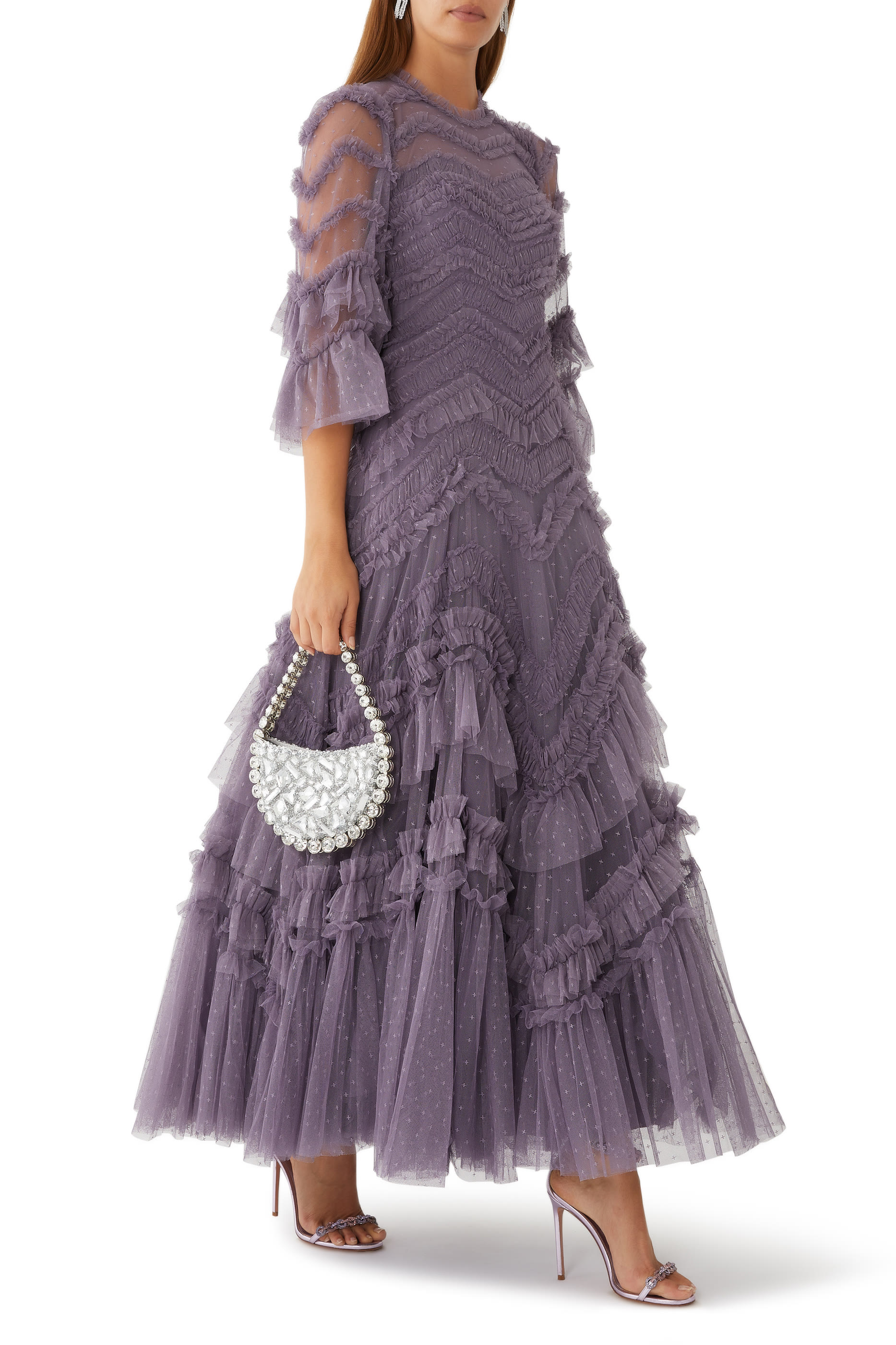 فستان سهرة إيليا بأكمام طويلة