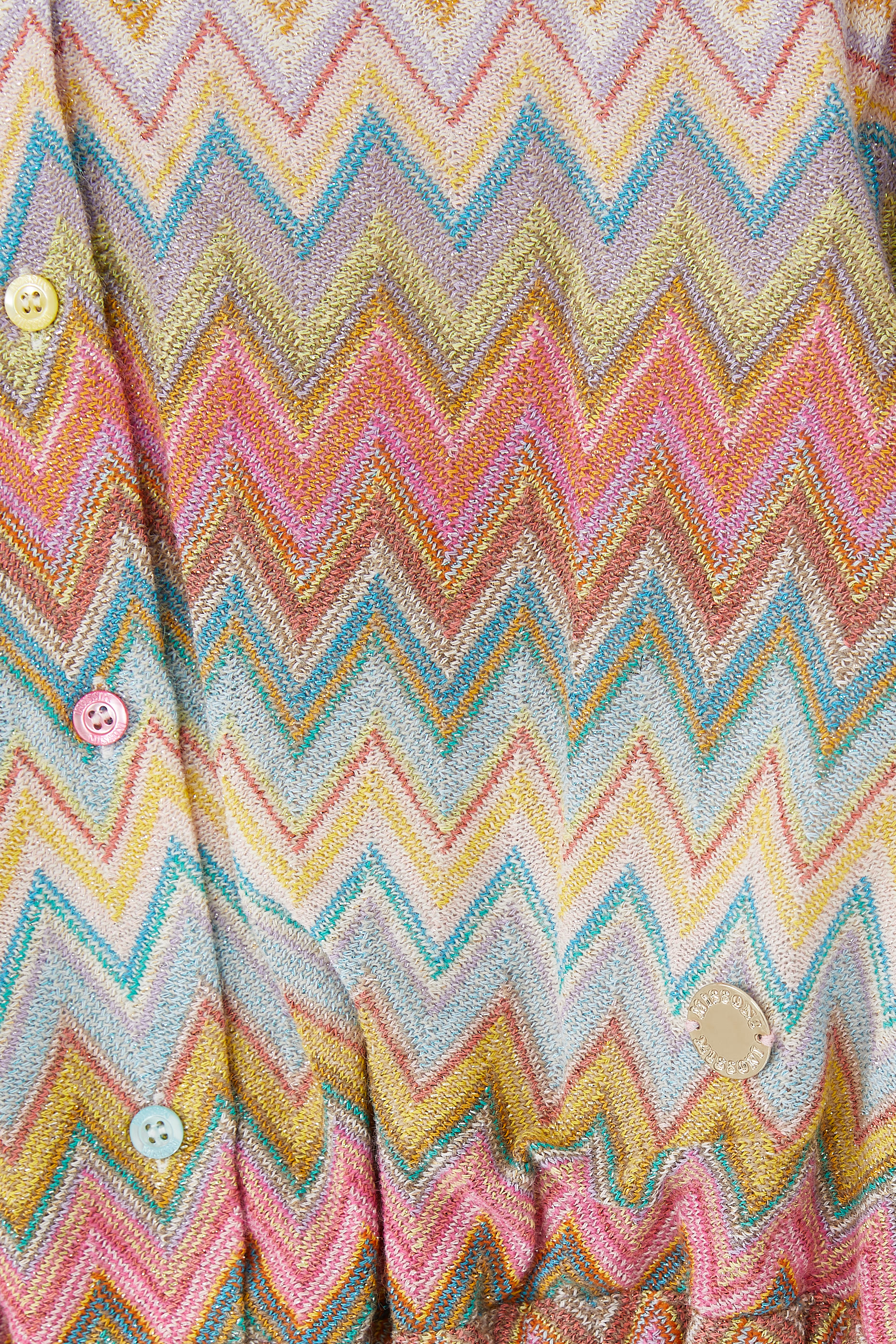 بلوزة بأكمام طويلة ونقشة خطوط متعرجة للأطفال