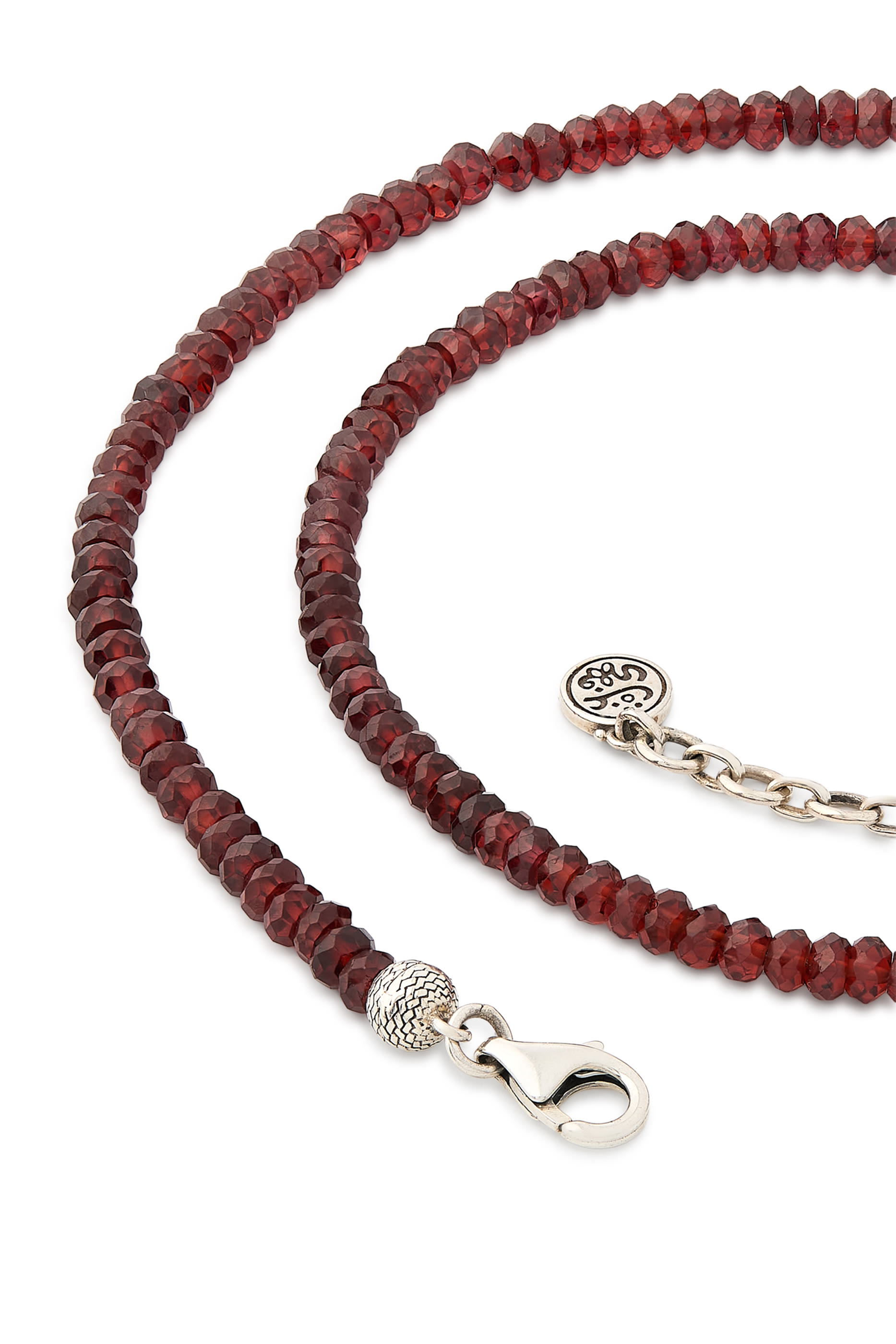 Happiness Wrap-Around Bracelet, 18K Yellow Gold with Sterling Silver & Garnet