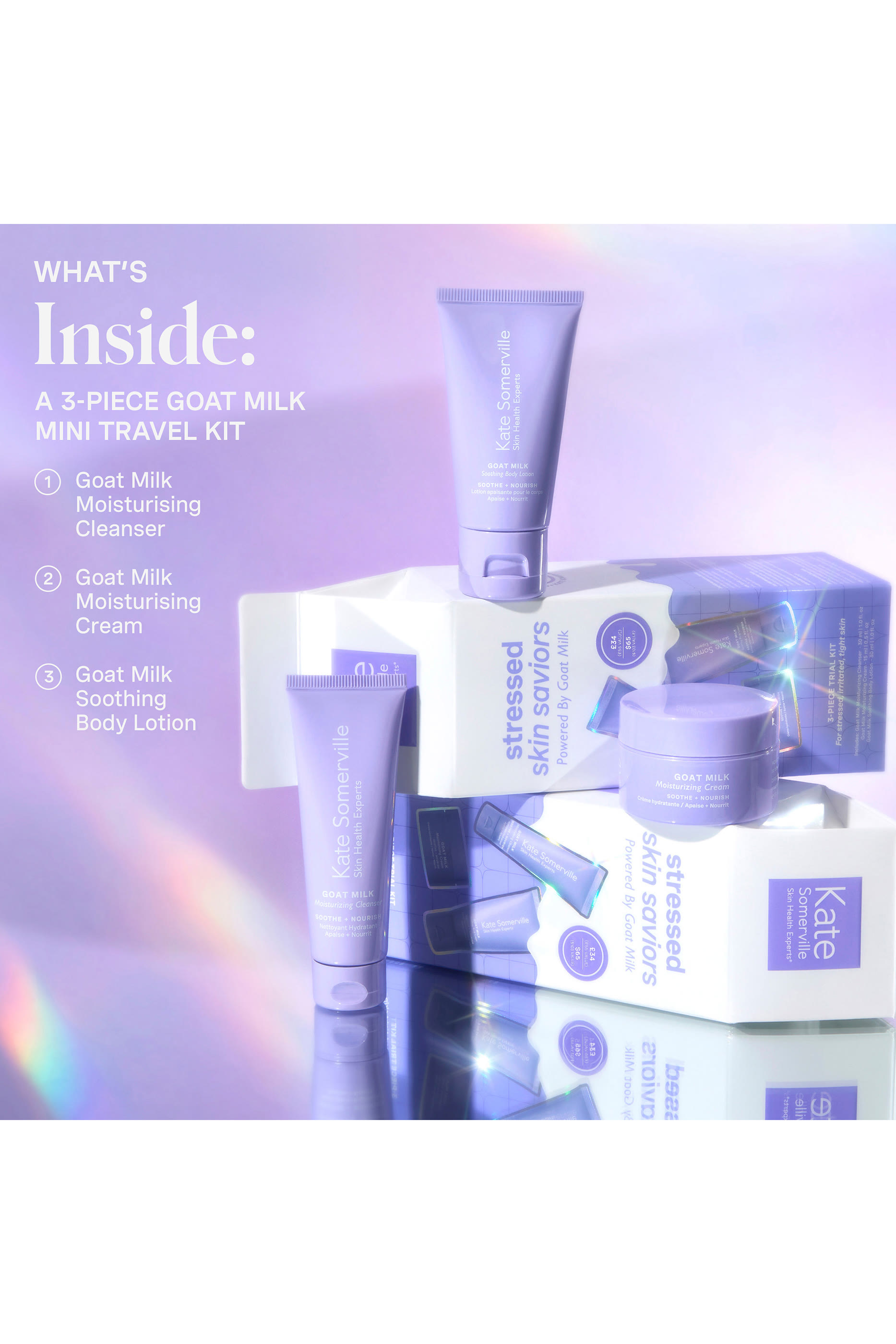 مجموعة هدايا بحليب الماعز للبشرة المتعبة بإصدار للكريسماس