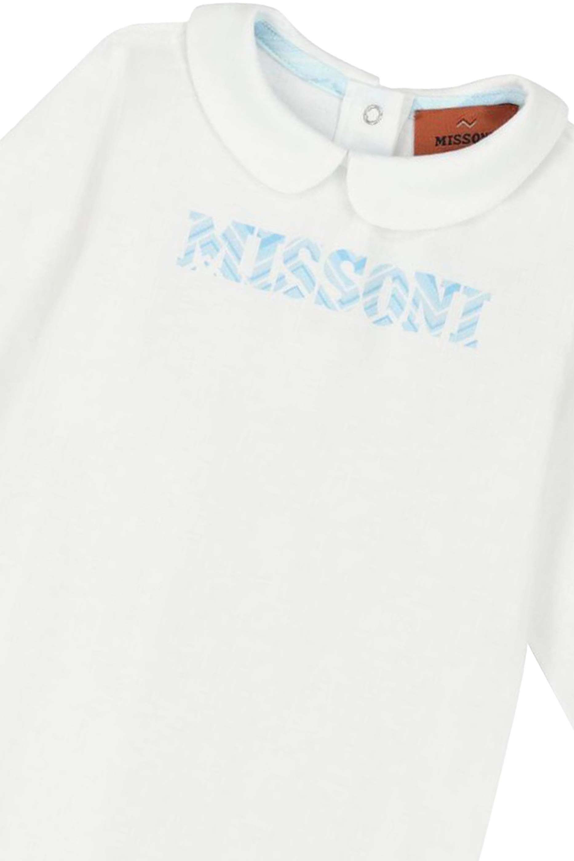 طقم هدية لباس قطعة واحدة بشعار الماركة للأطفال