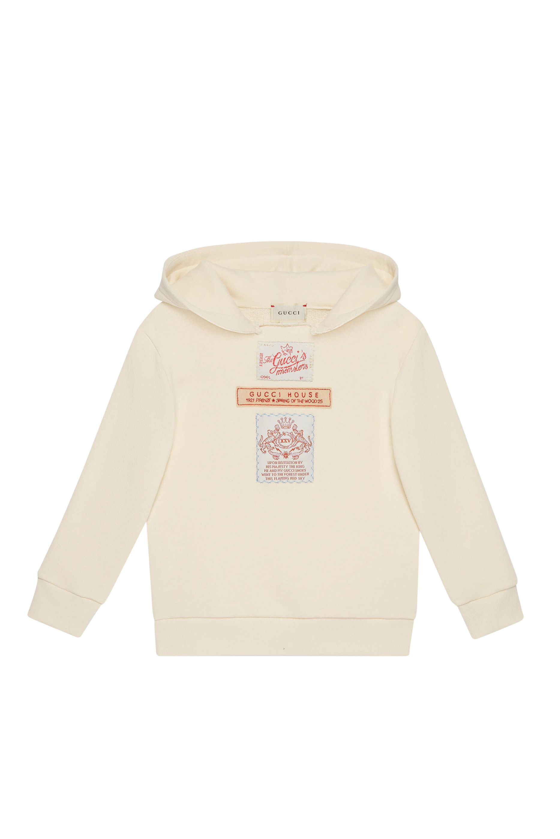 سويت شيرت بغطاء رأس وشعار الماركة