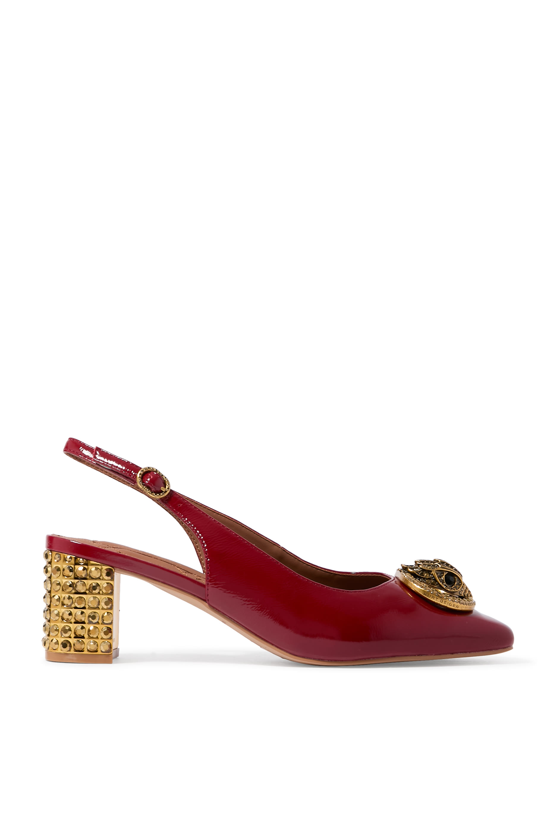 حذاء تشيلسيا بكعب عريض وسير خلفي