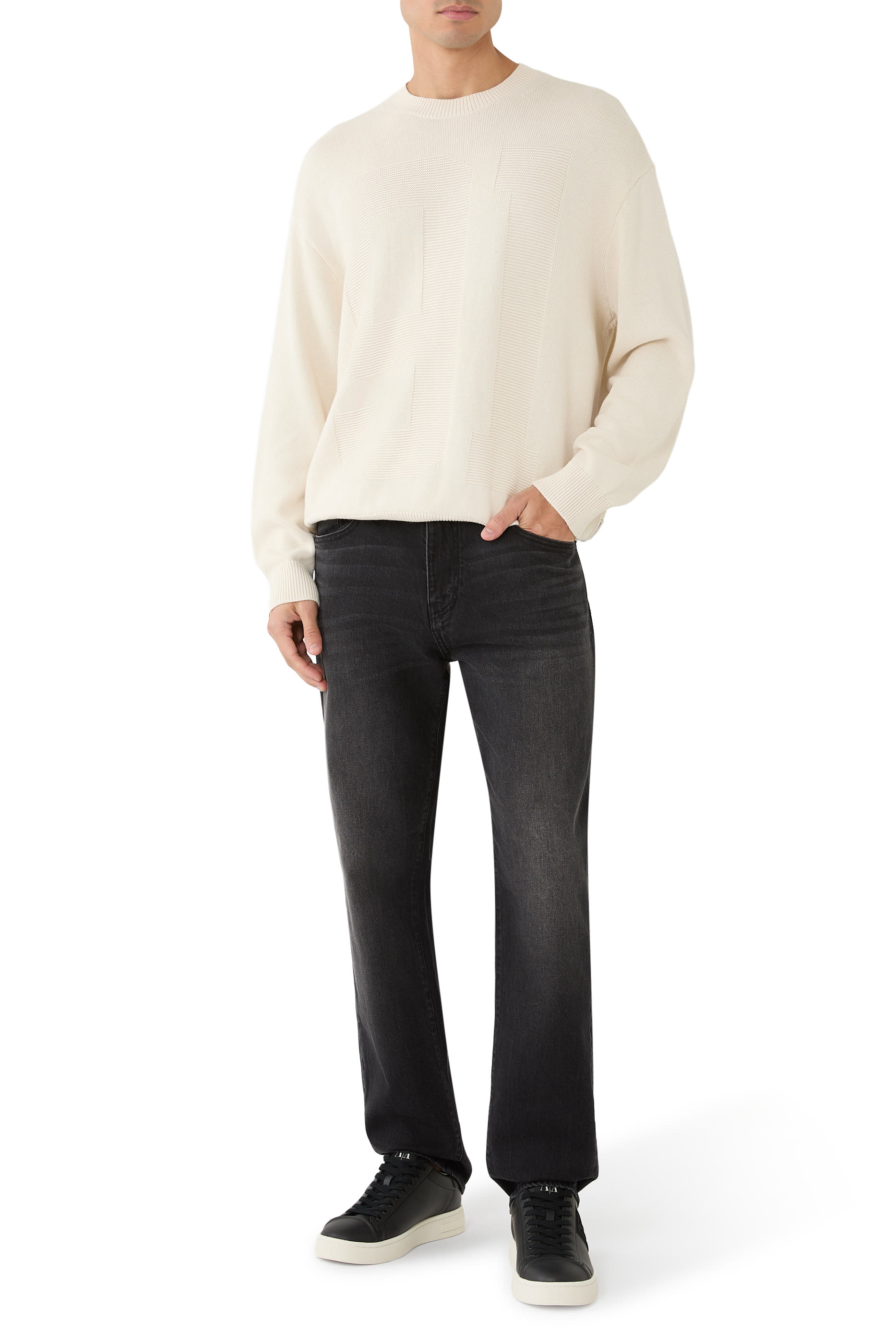 سترة لوجومانيا بنسيج مضلع سميك