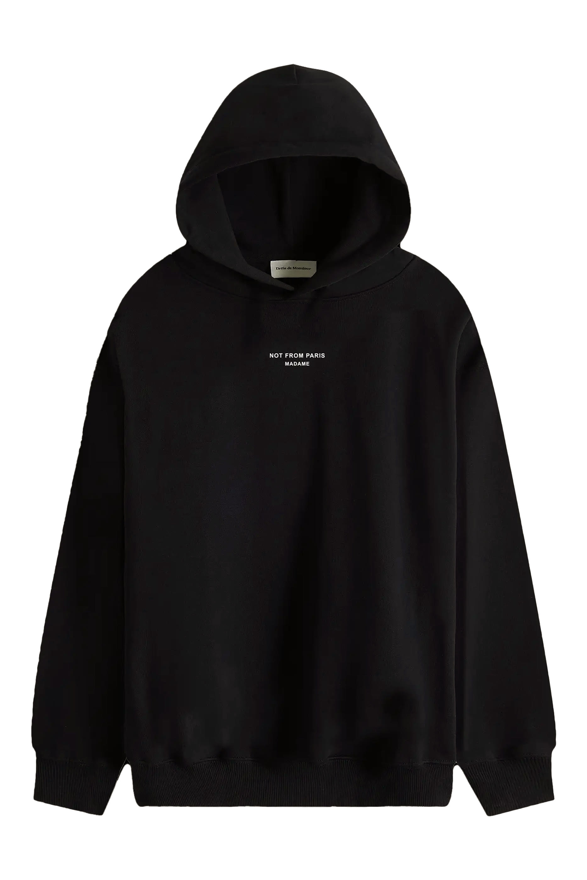 سويت شيرت بغطاء رأس كلاسيكي بعبارة نصية