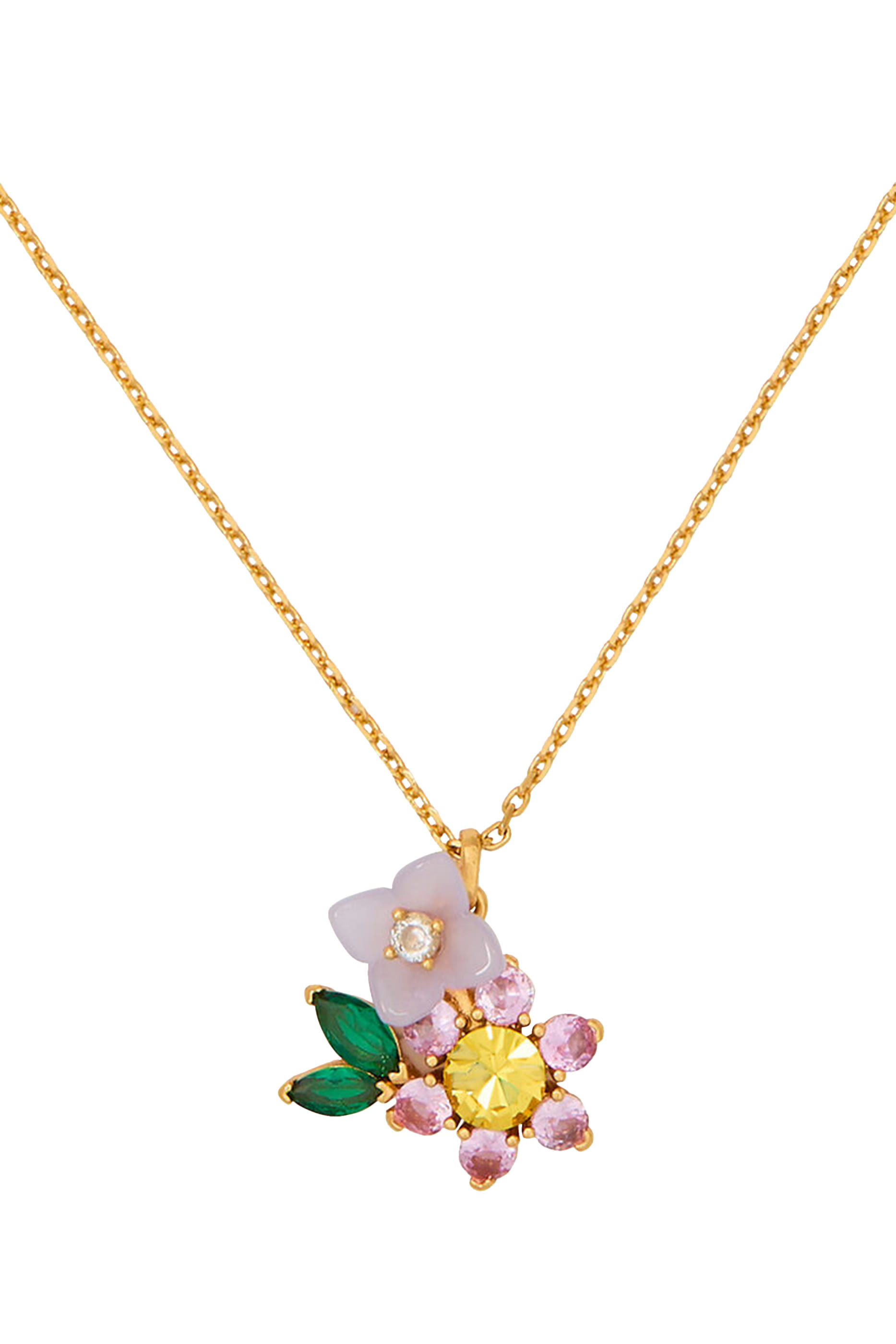 قلادة برستنج بلومز بدلاية مرصعة بأحجار زركونيا مكعبة وحجر زجاجي راتينج ونحاس