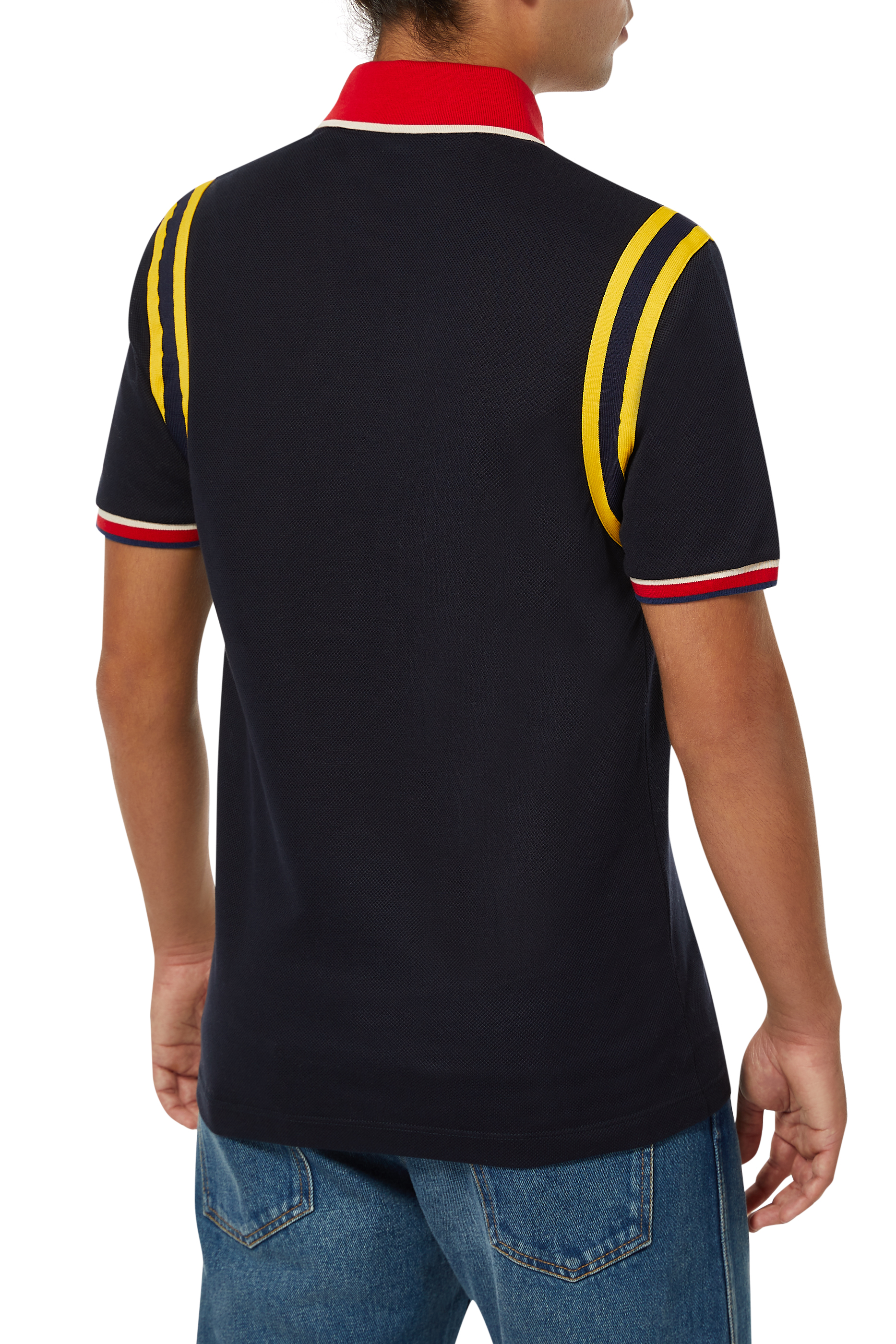 تي شيرت بولو قطن مزين بنحلة