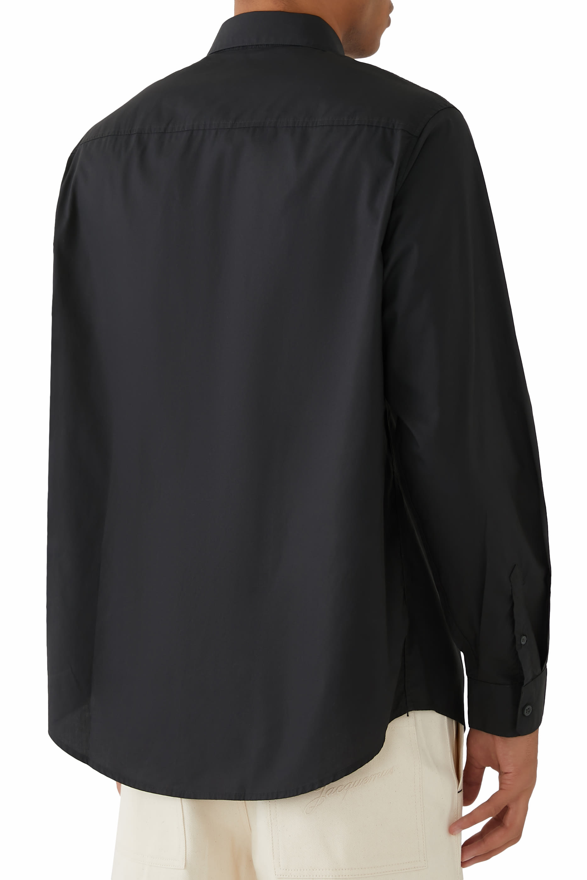 قميص ذا جريد بأكمام طويلة