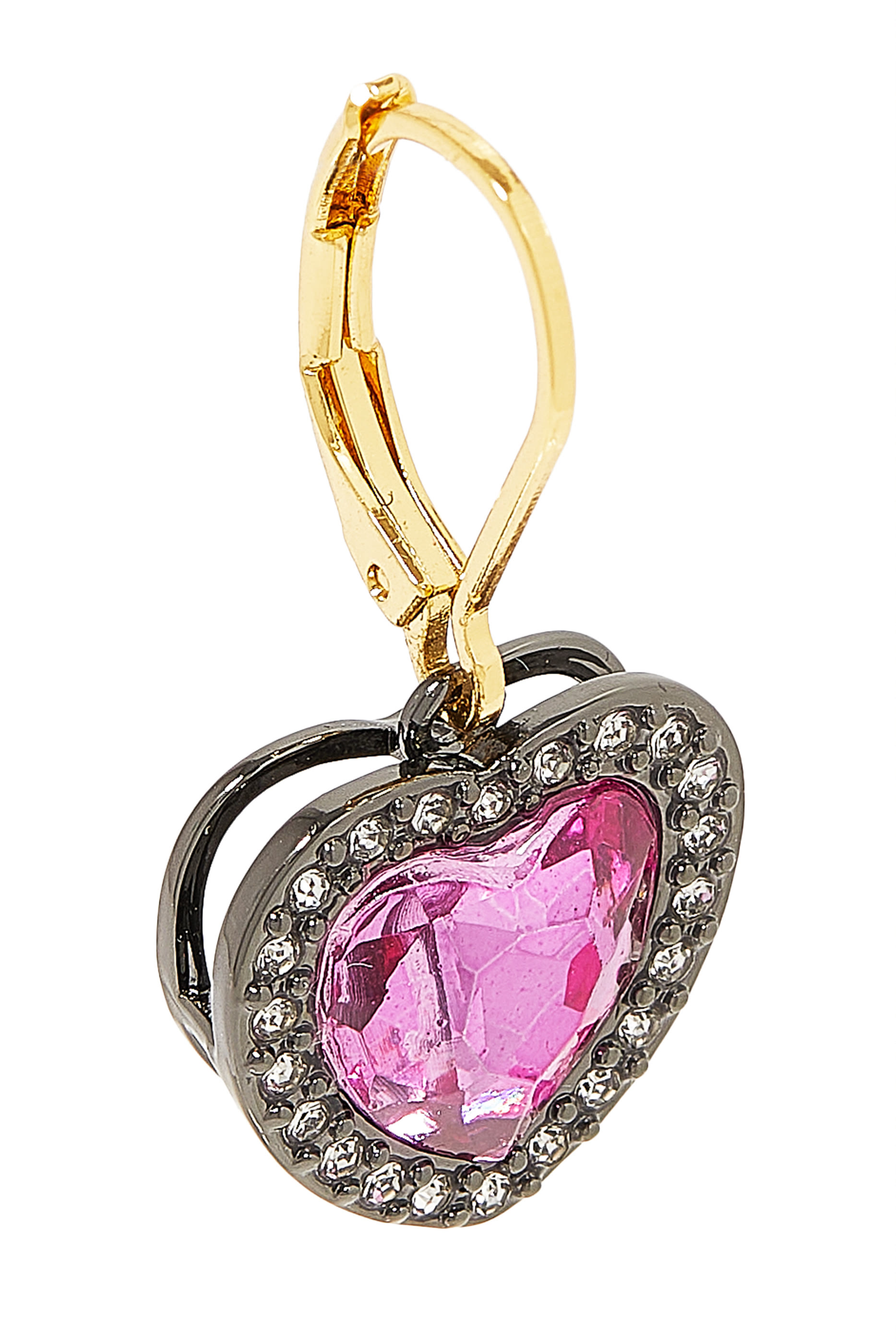 أقراط بتصميم قلب مرصعة بالكريستال