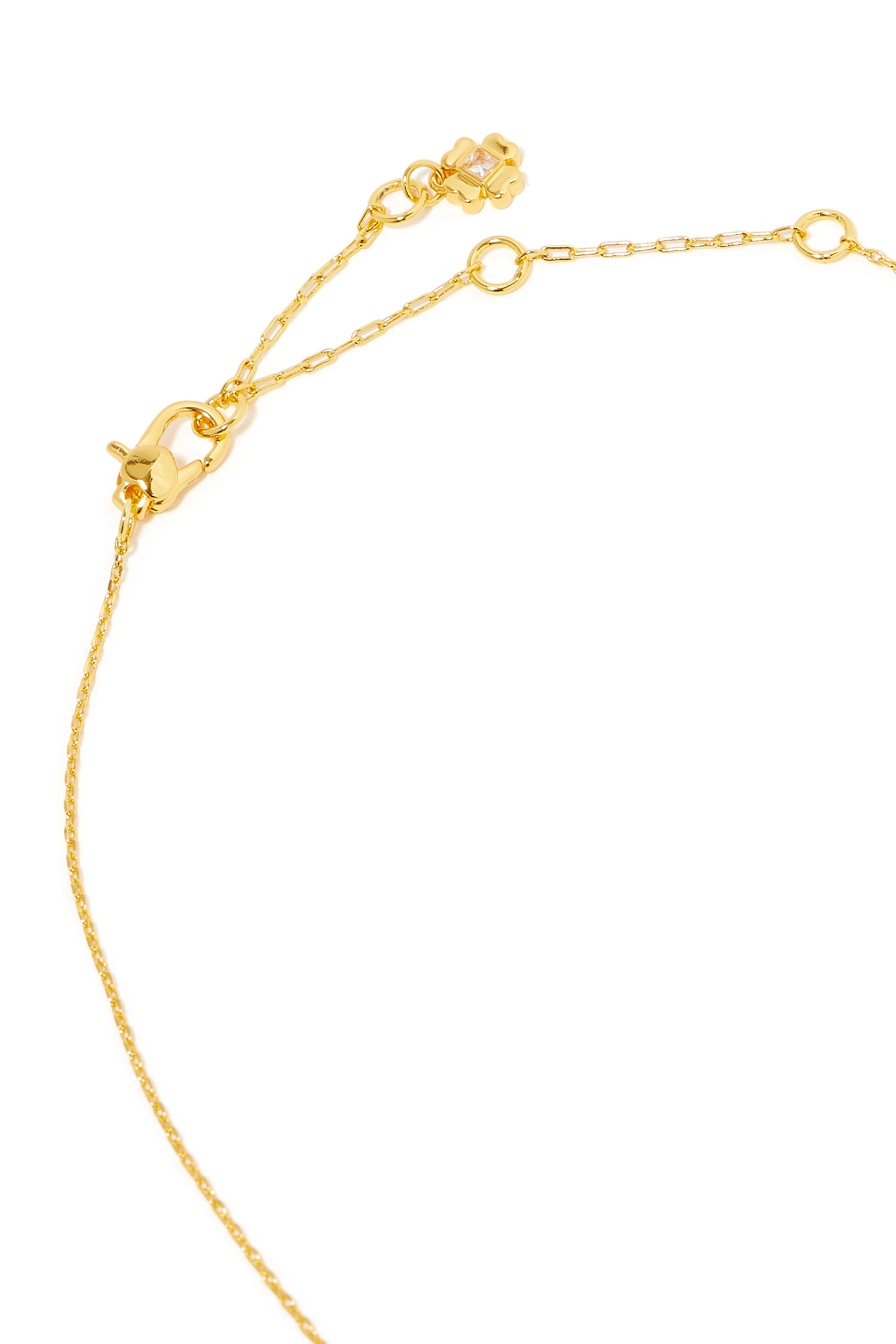 قلادة هيرتاج بلوم بدلاية مرصعة بأحجار زركونيا مكعبة ولؤلؤ صناعي معدن مطلي