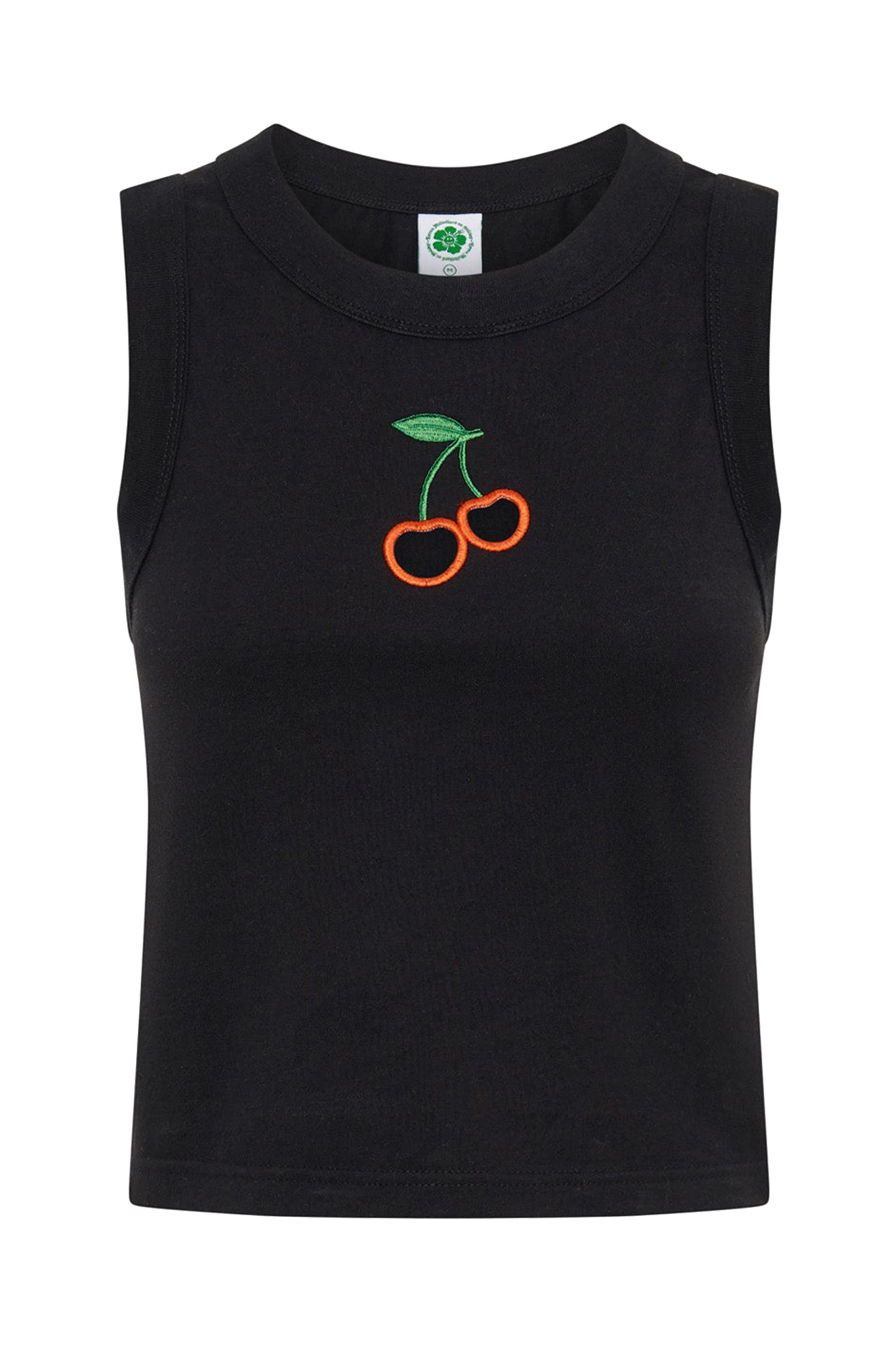 بلوزة شيري بومب بلا اكمام بتطريز كرز