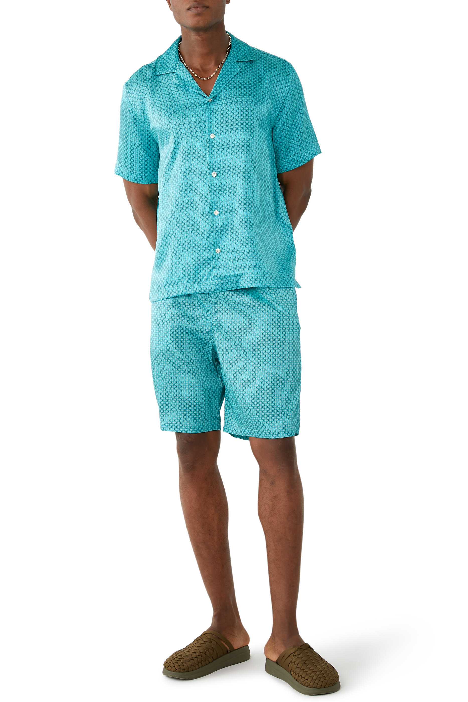 قميص روبيرتو بنقشة نجوم حرير