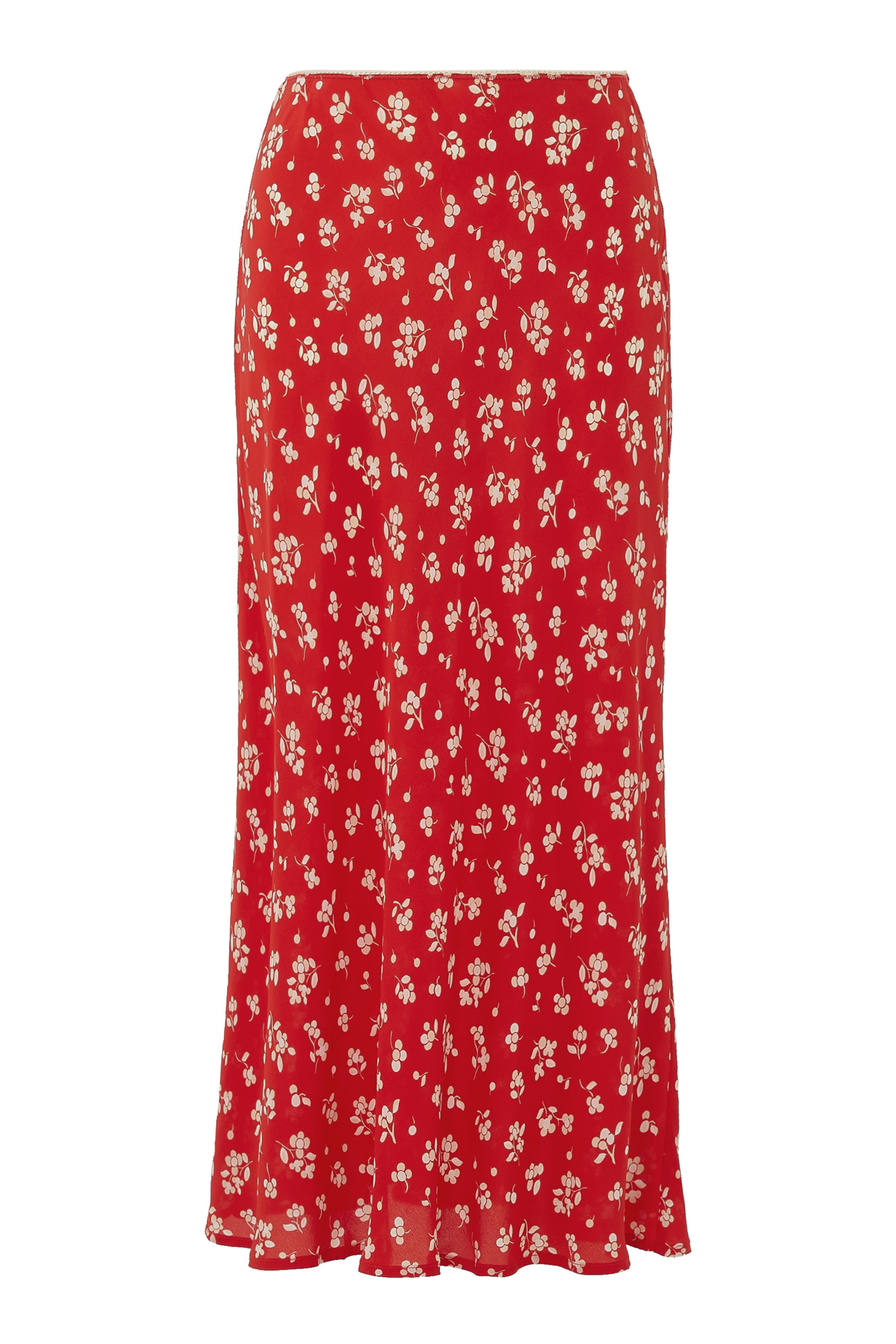 تنورة أرديث متوسطة الطول بطبعة زهور