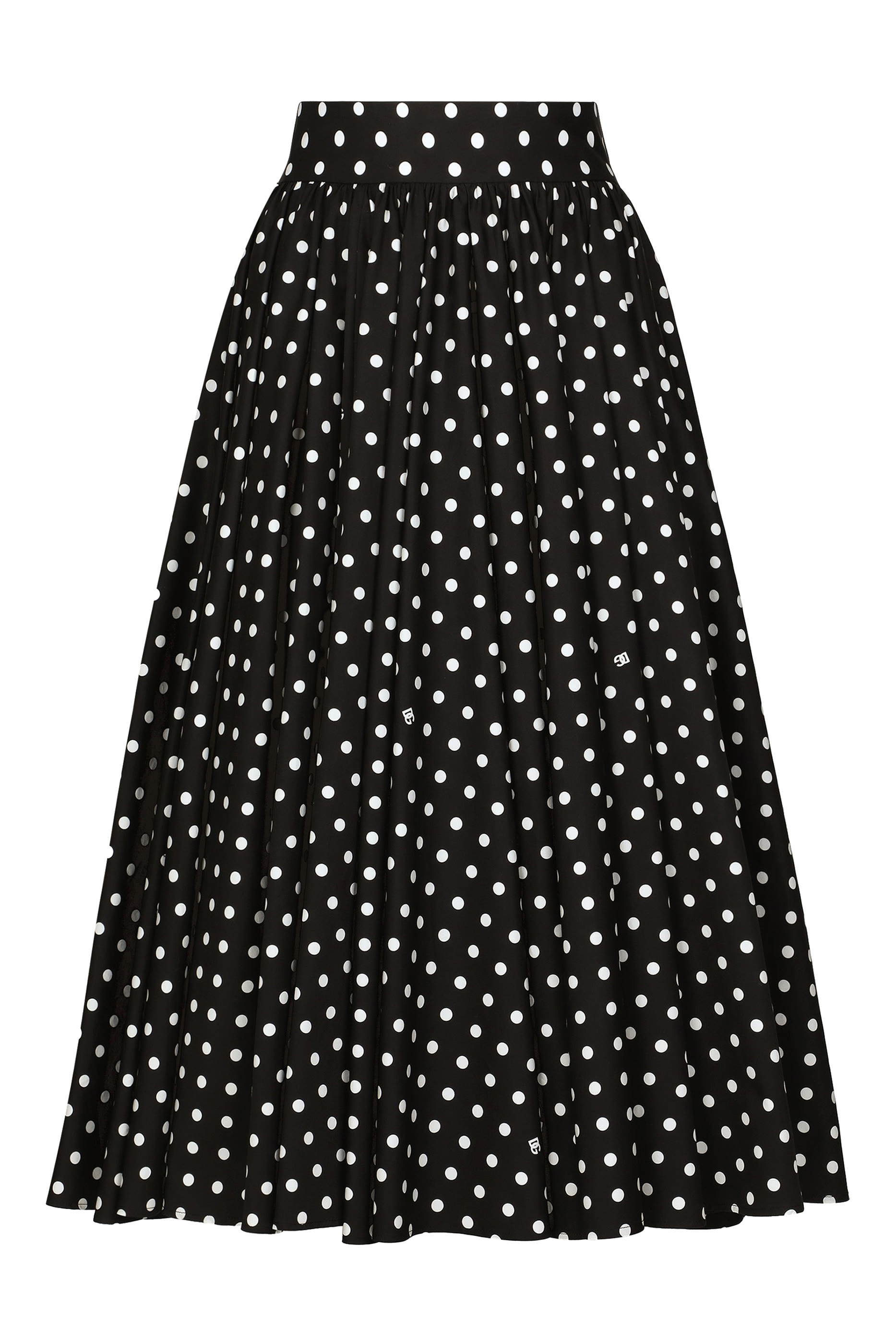 تنورة سيركل بنقشة نقاط بولكا