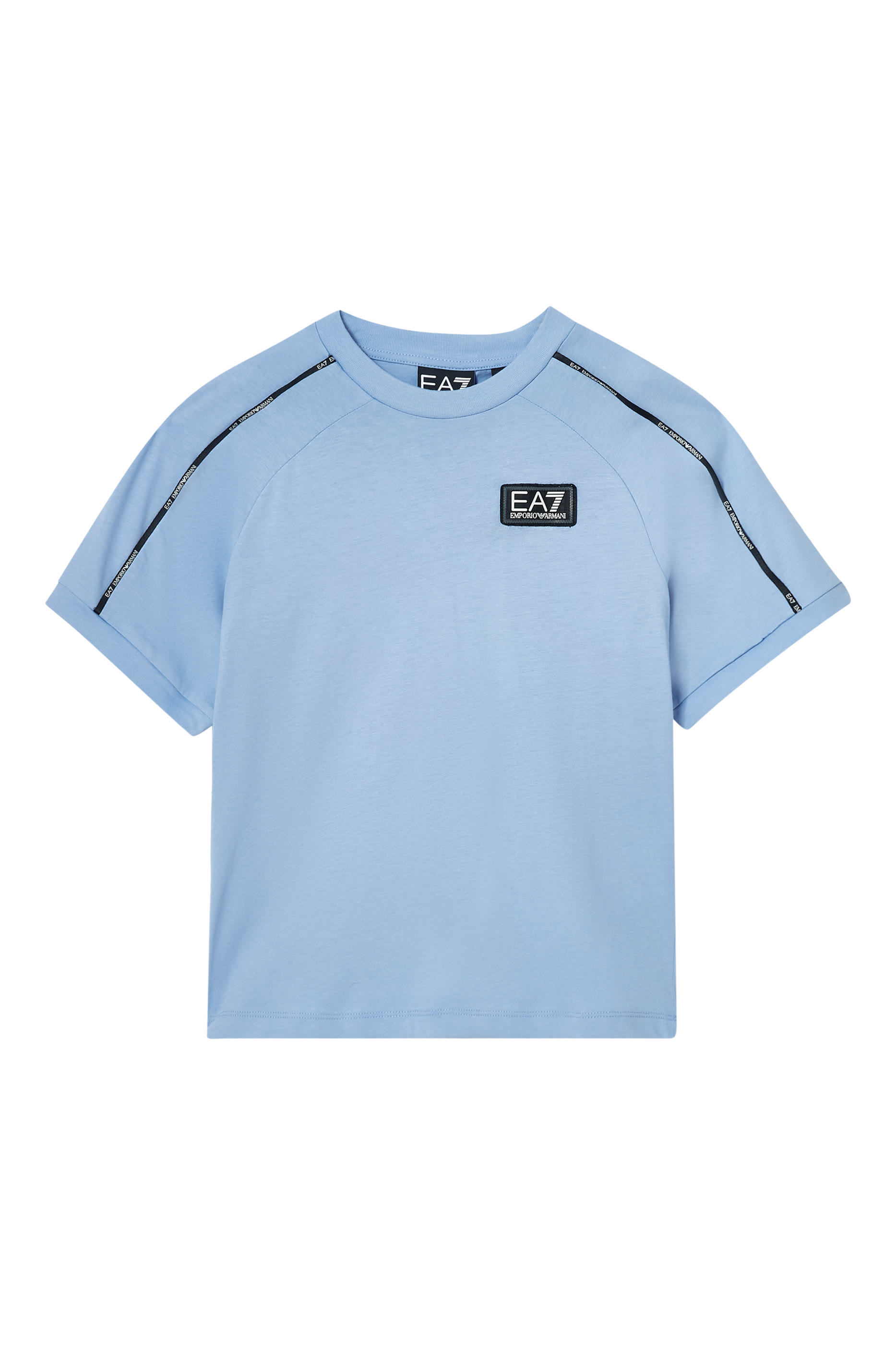 تيشيرت بشريط شعار الماركة للأطفال