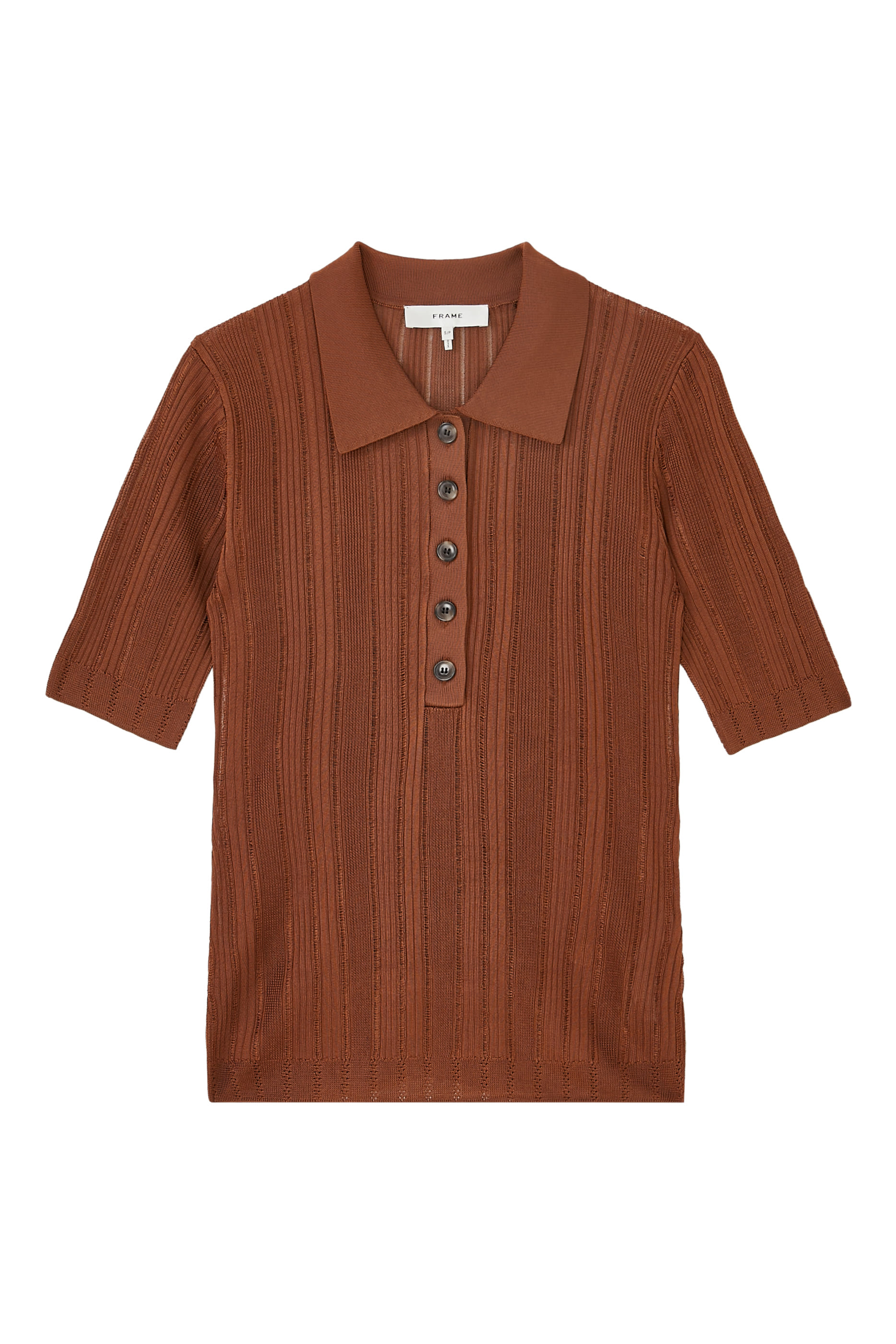 قميص بولو بأكمام قصيرة وتصميم مضلع